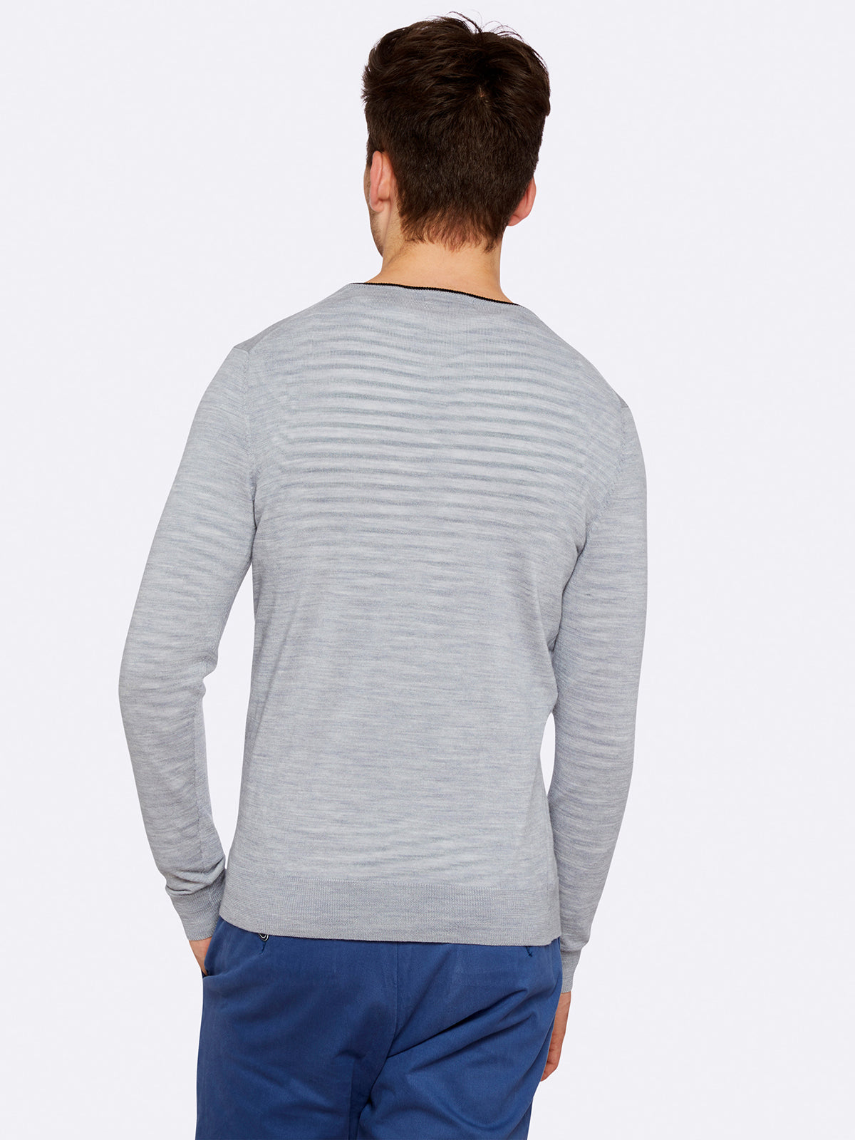 PERRY V-NECK TIPPING PULLOVER