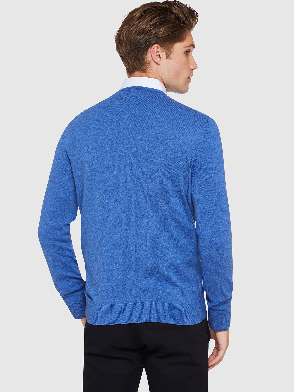 COTTON V-NECK PULLOVER