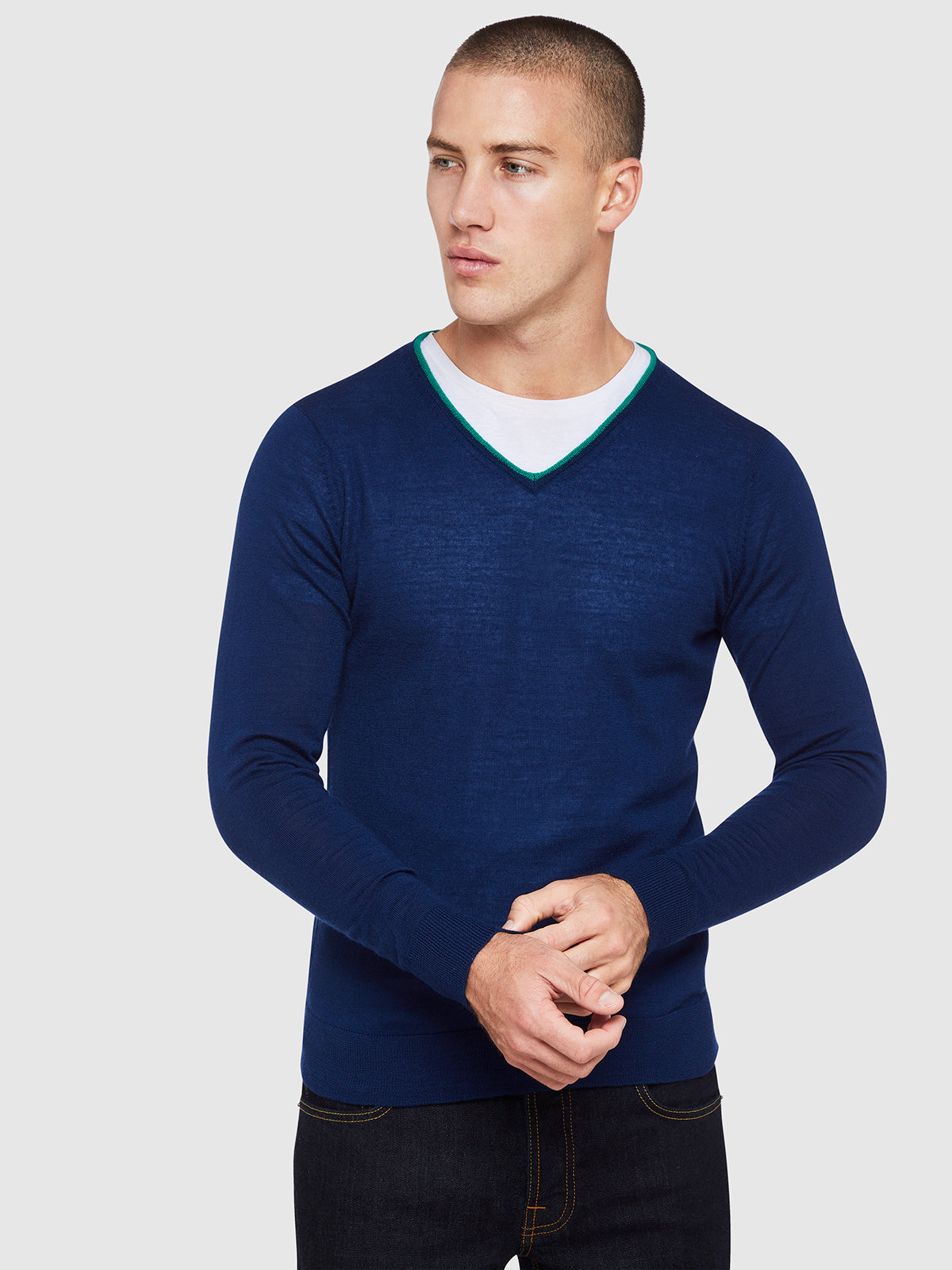 PERRY MERINO WOOL V-NECK KNIT