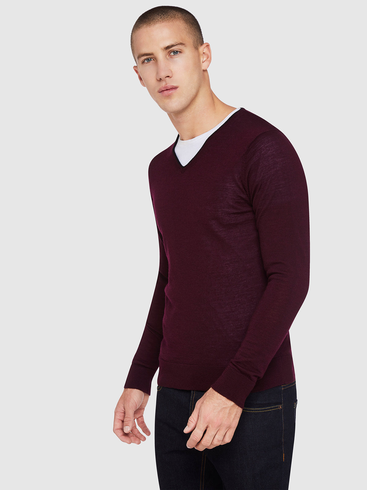 PERRY MERINO WOOL V-NECK KNIT