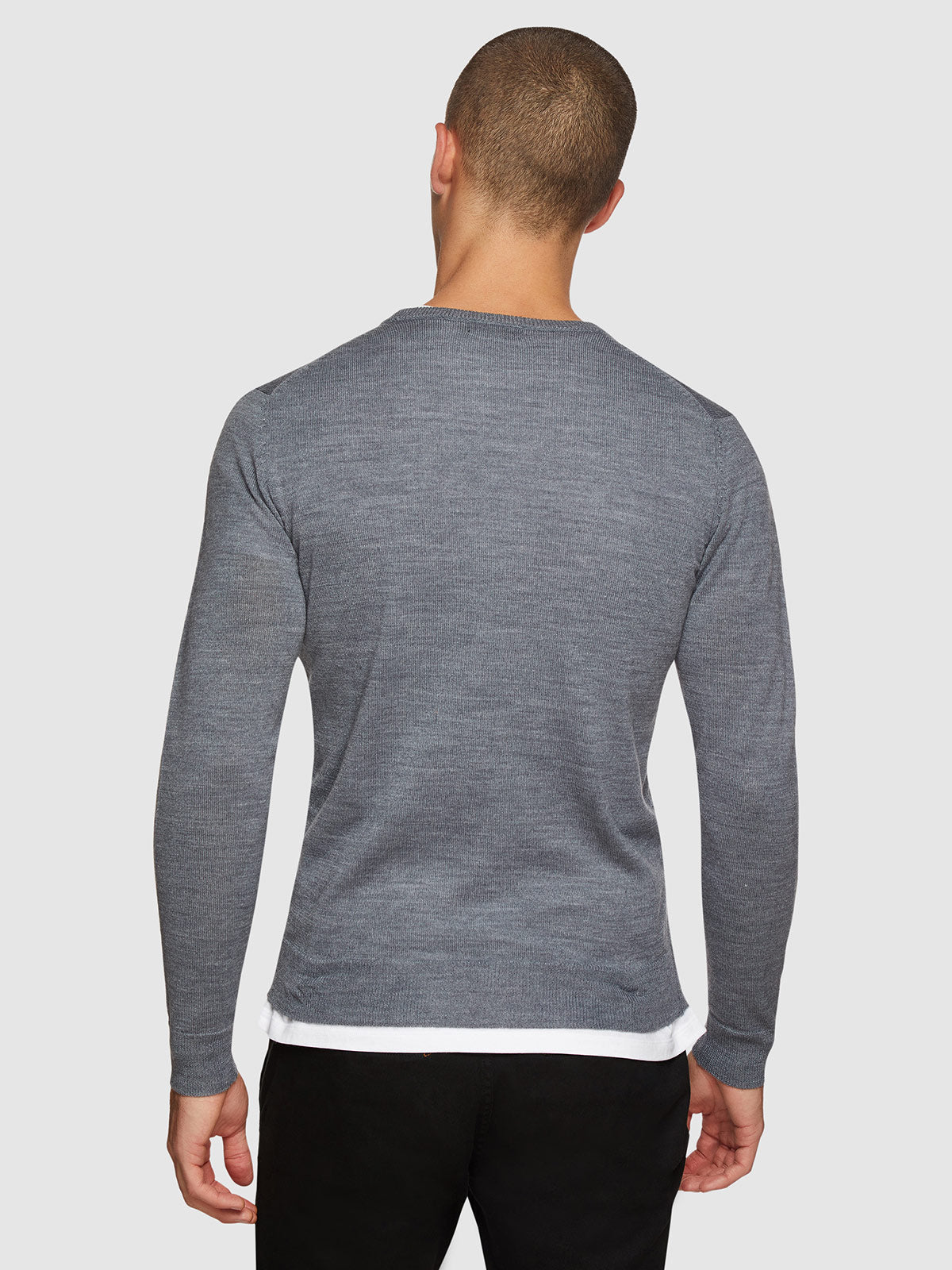 CREW NECK WOOL BLEND PULLOVER