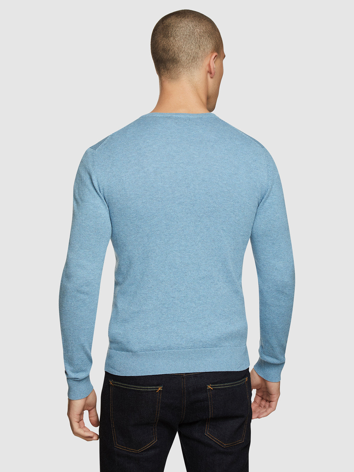 COTTON V-NECK PULLOVER