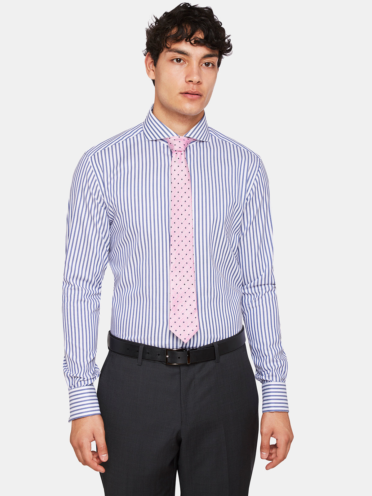 KENSINGTON FRENCH CUFF STRIPED LUXURY SHIRT