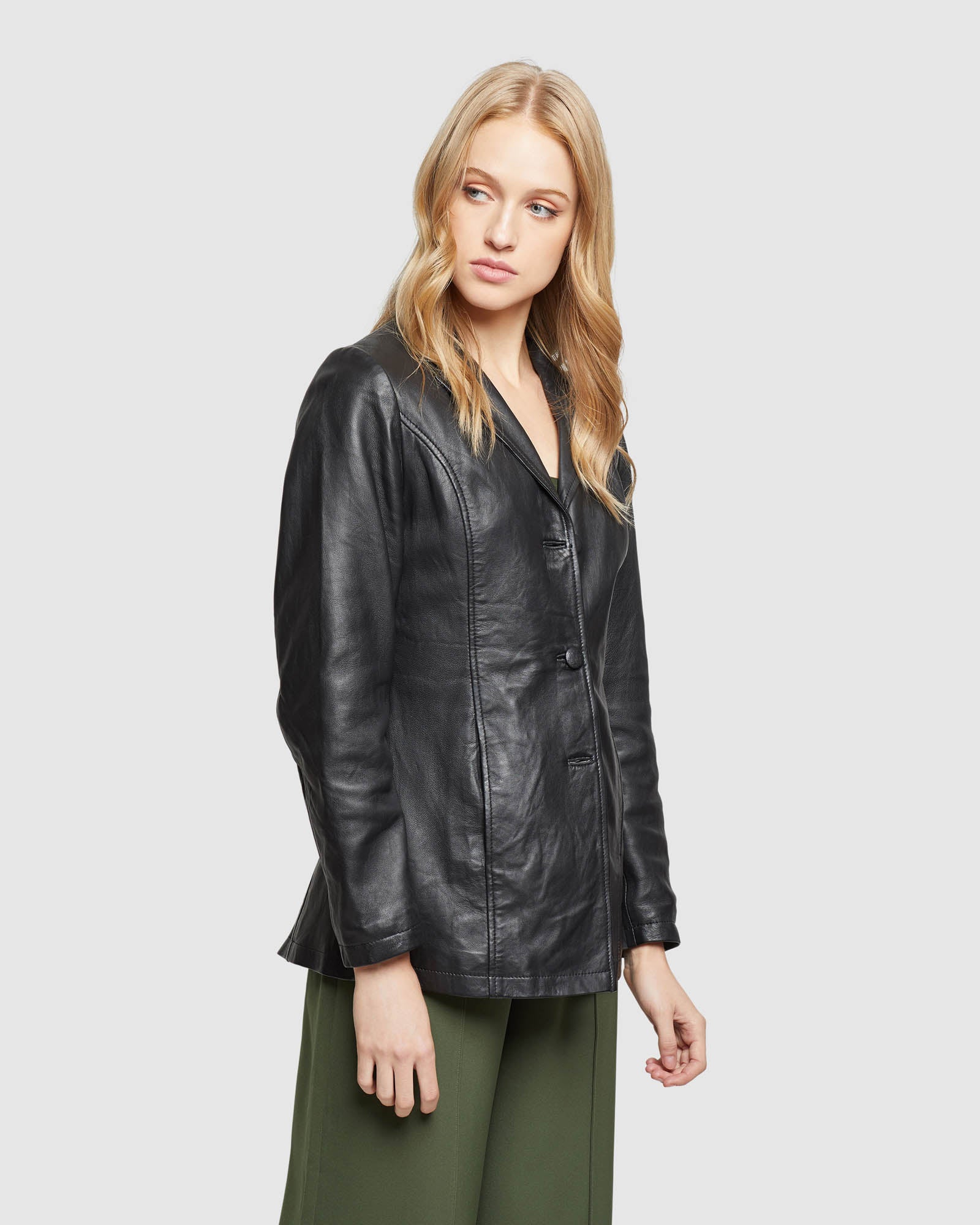 JUDE LEATHER BLAZER