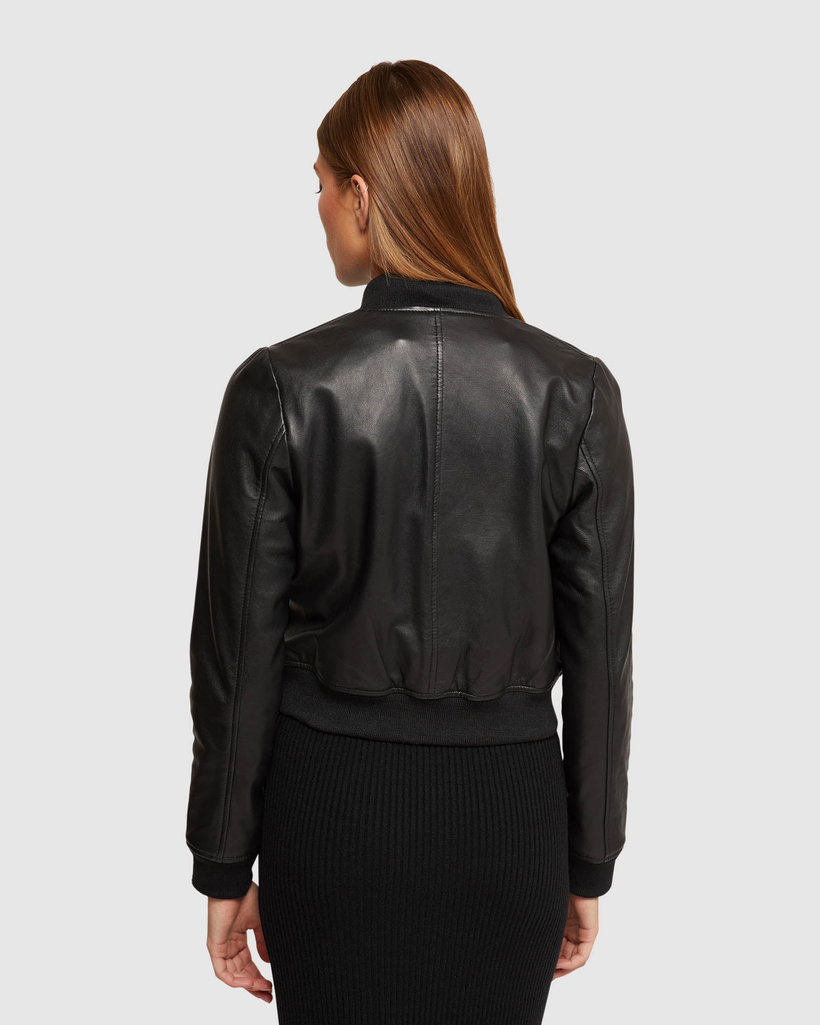 BETTY LEATHER BOMBER