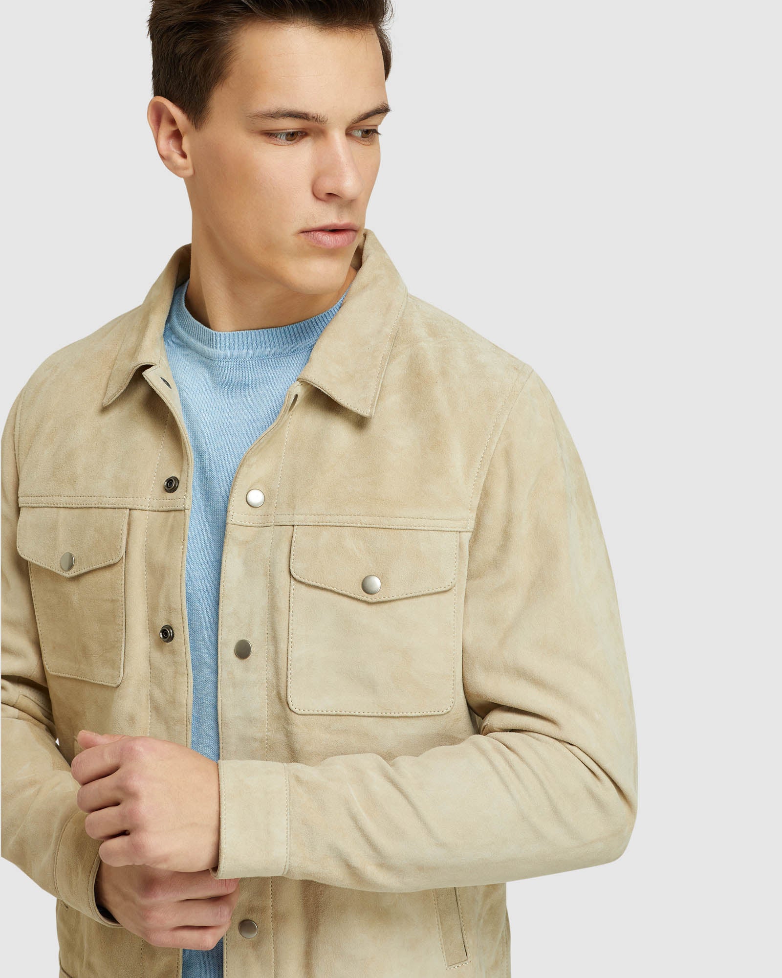 OLIVER GOAT SUEDE LEATHER JACKET – Oxford Shop