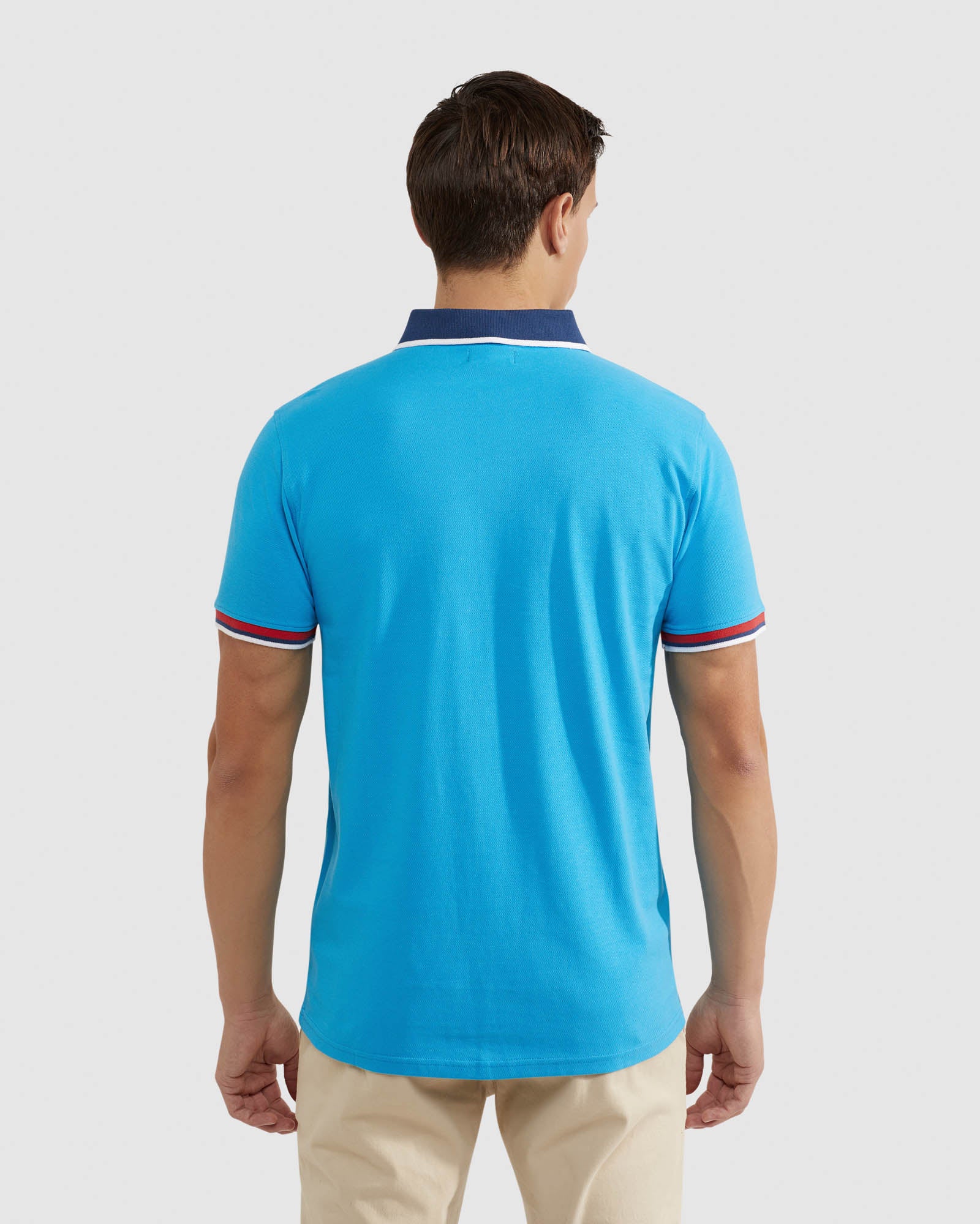 CAM CONTRAST COLLAR PIQUE POLO