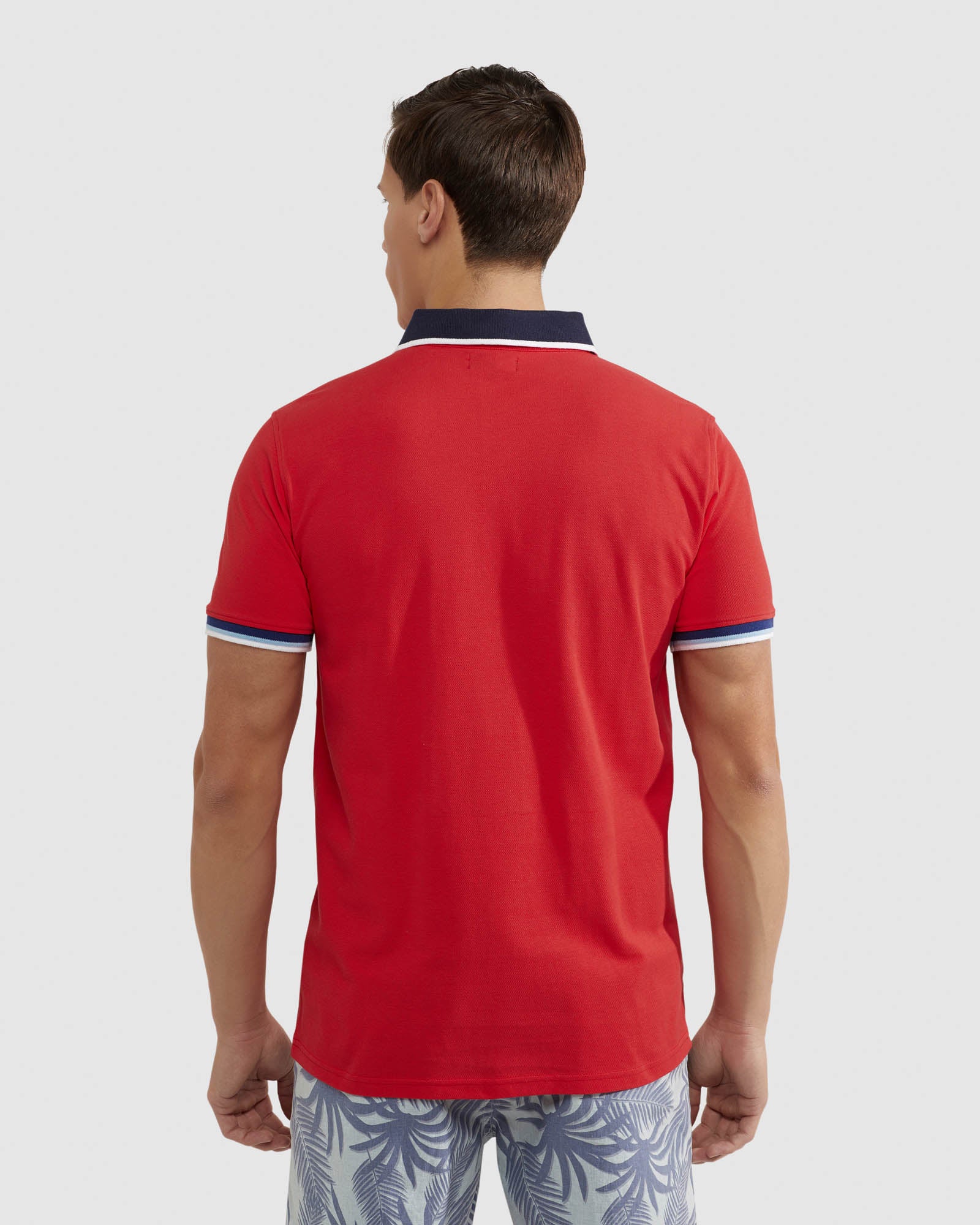 CAM CONTRAST COLLAR PIQUE POLO