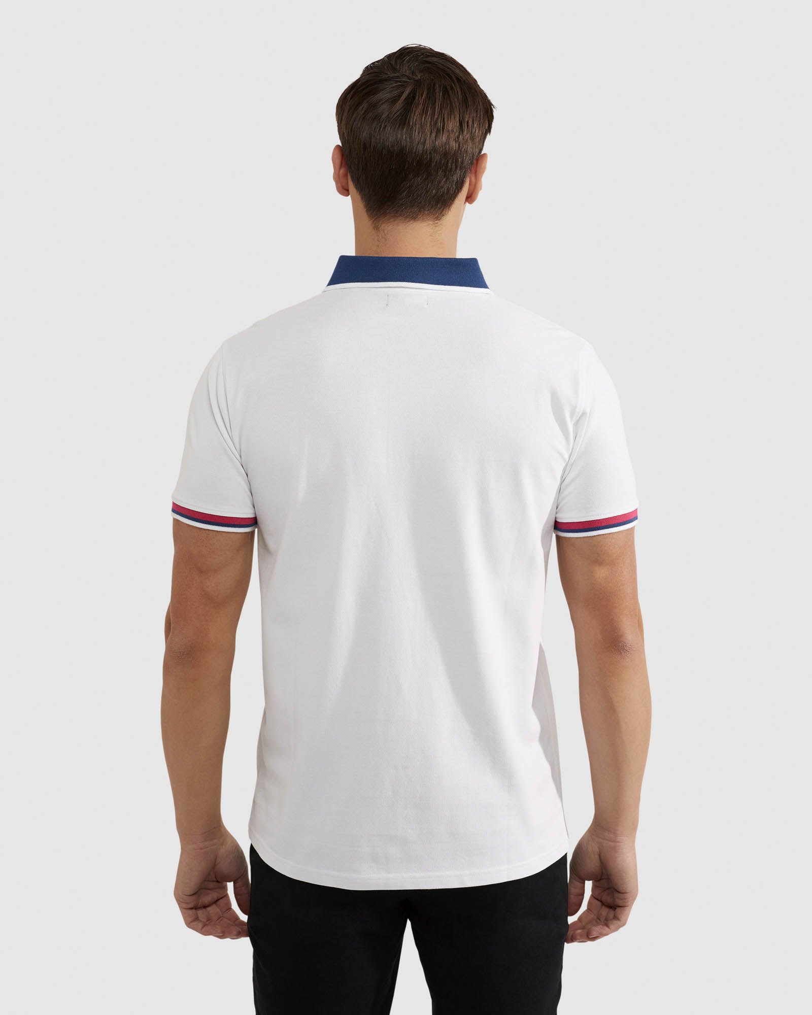 CAM CONTRAST COLLAR PIQUE POLO