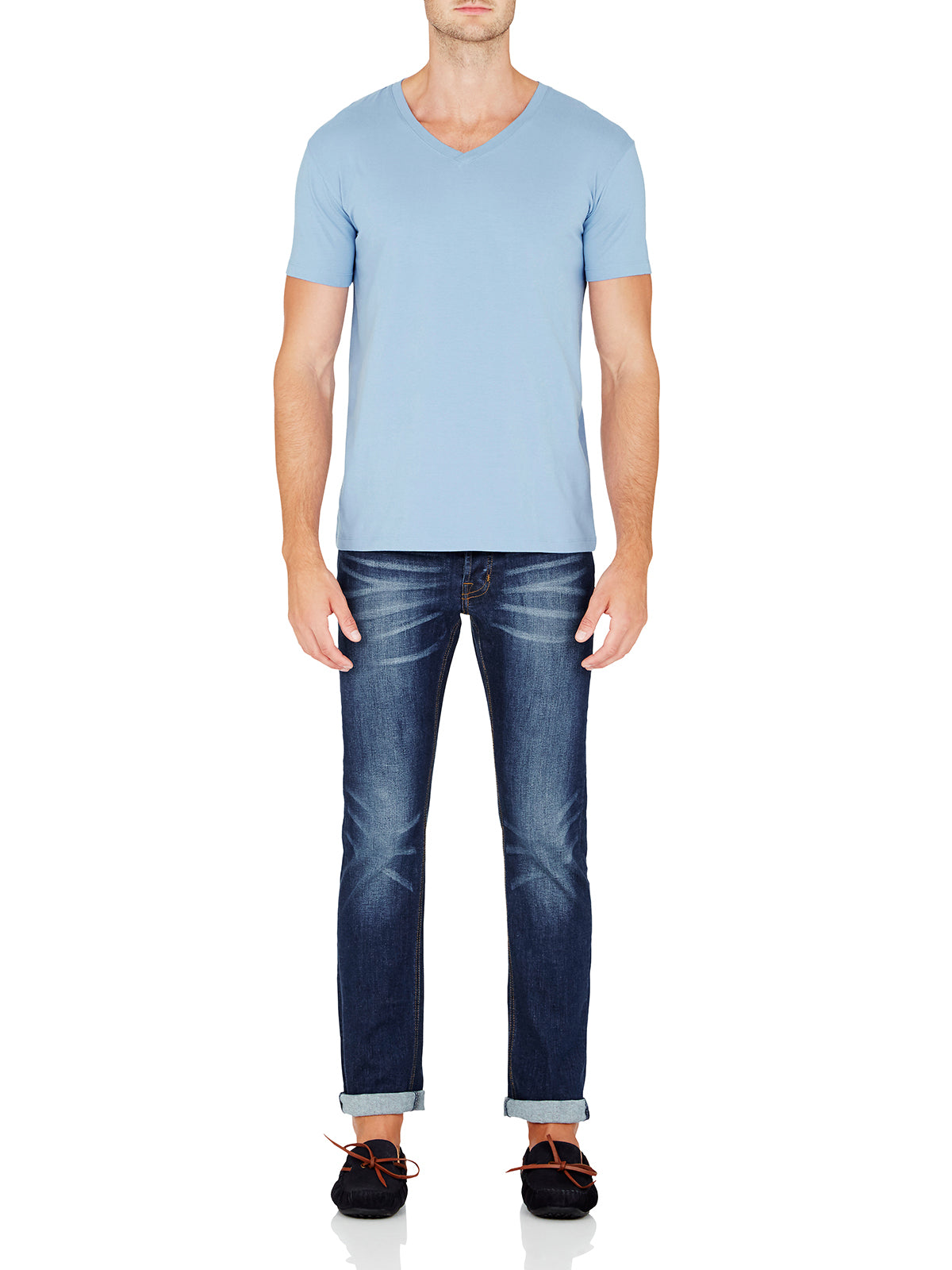 PETER STRETCH V-NECK T-SHIRT