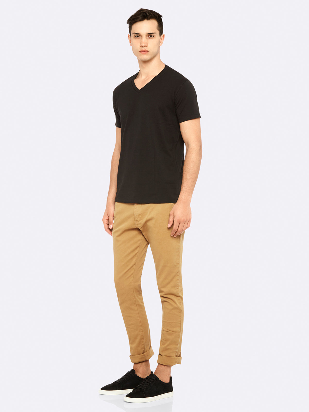 PETER STRETCH V-NECK T-SHIRT