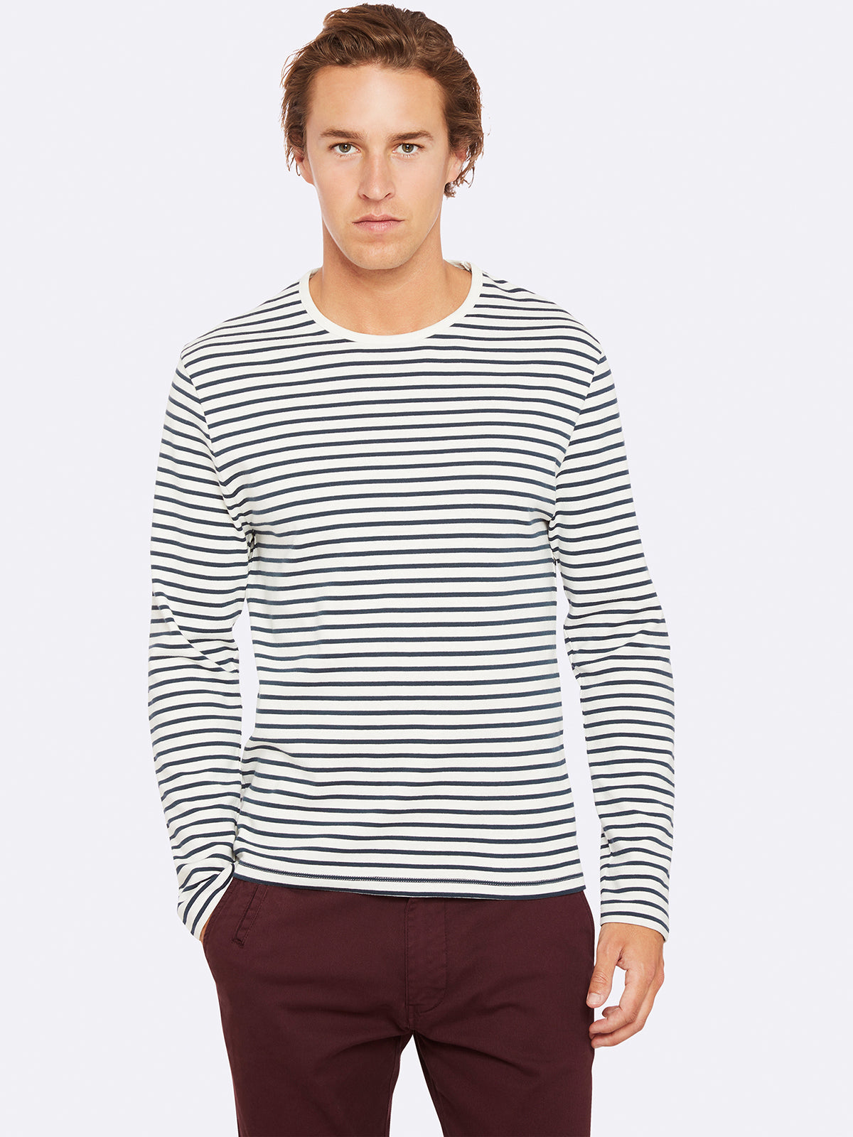 PARKER STRIPED CREW NECK T-SHIRT