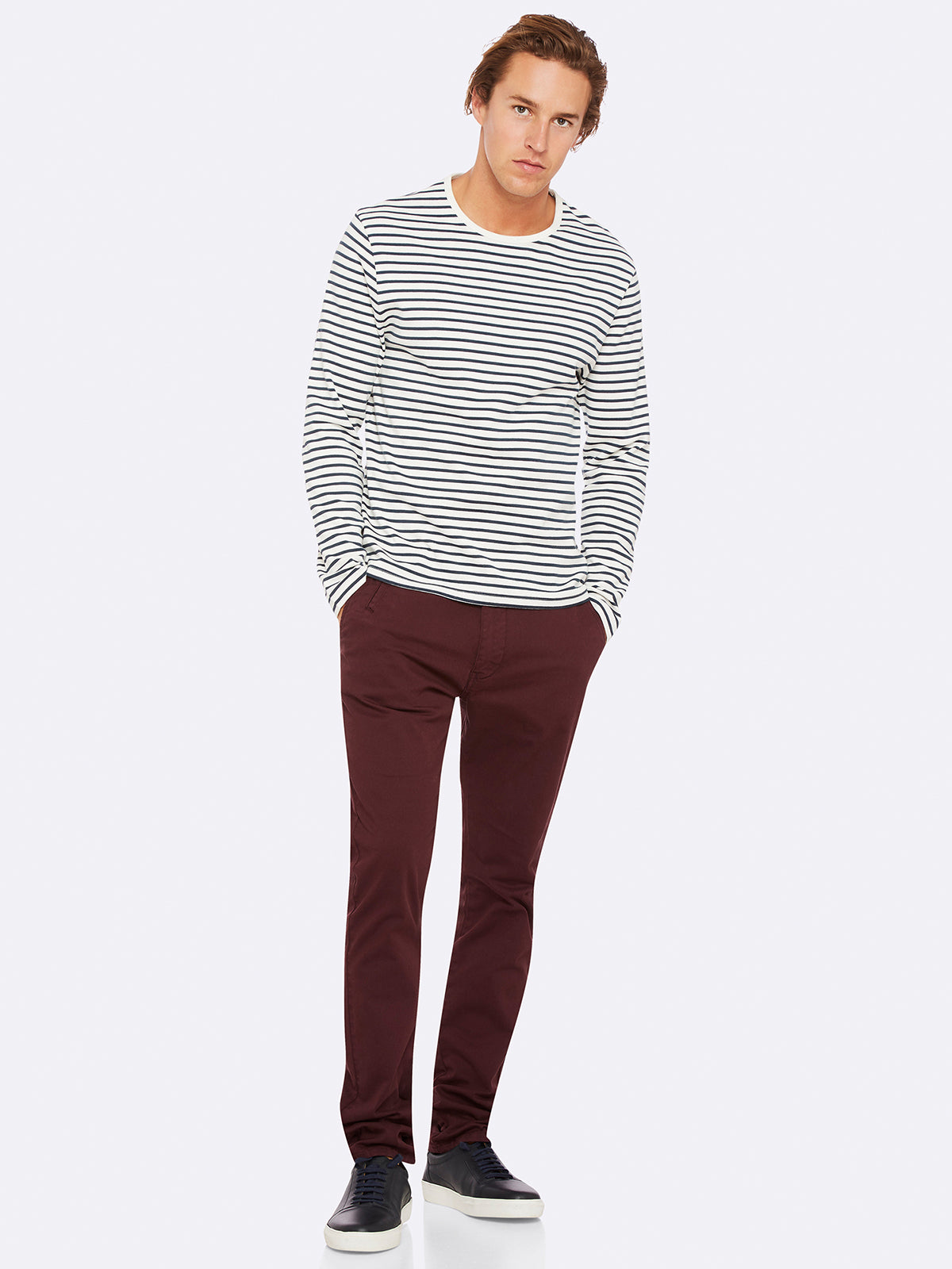 PARKER STRIPED CREW NECK T-SHIRT