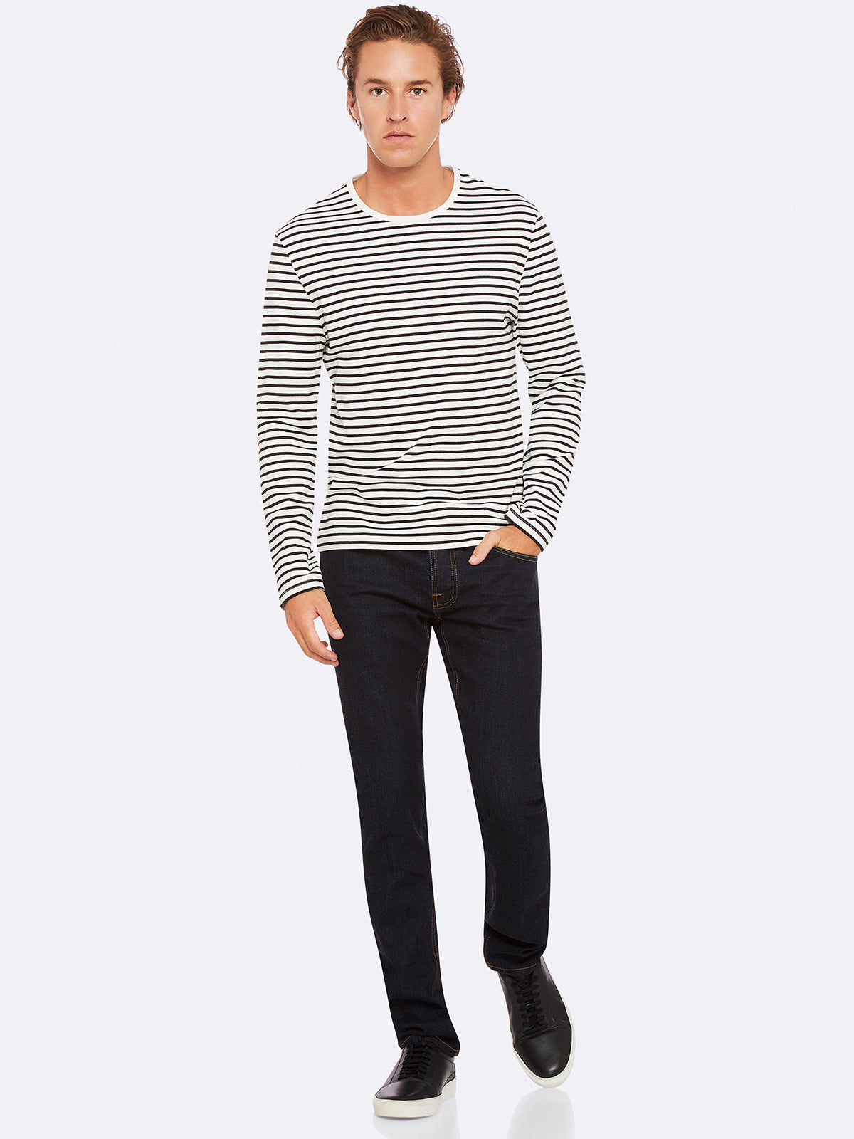 PARKER STRIPED CREW NECK T-SHIRT