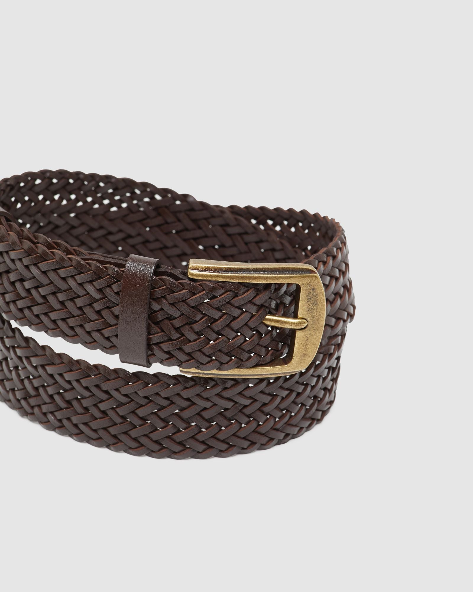 LINCOLN LEATHER WOVEN WAIST BELT