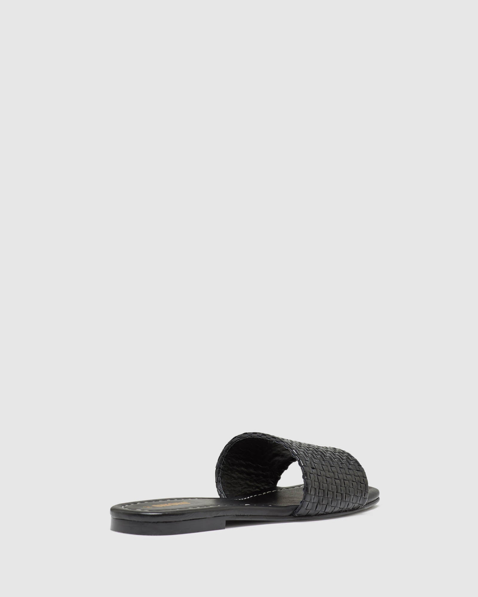 AYLA WOVEN LEATHER SLIDE