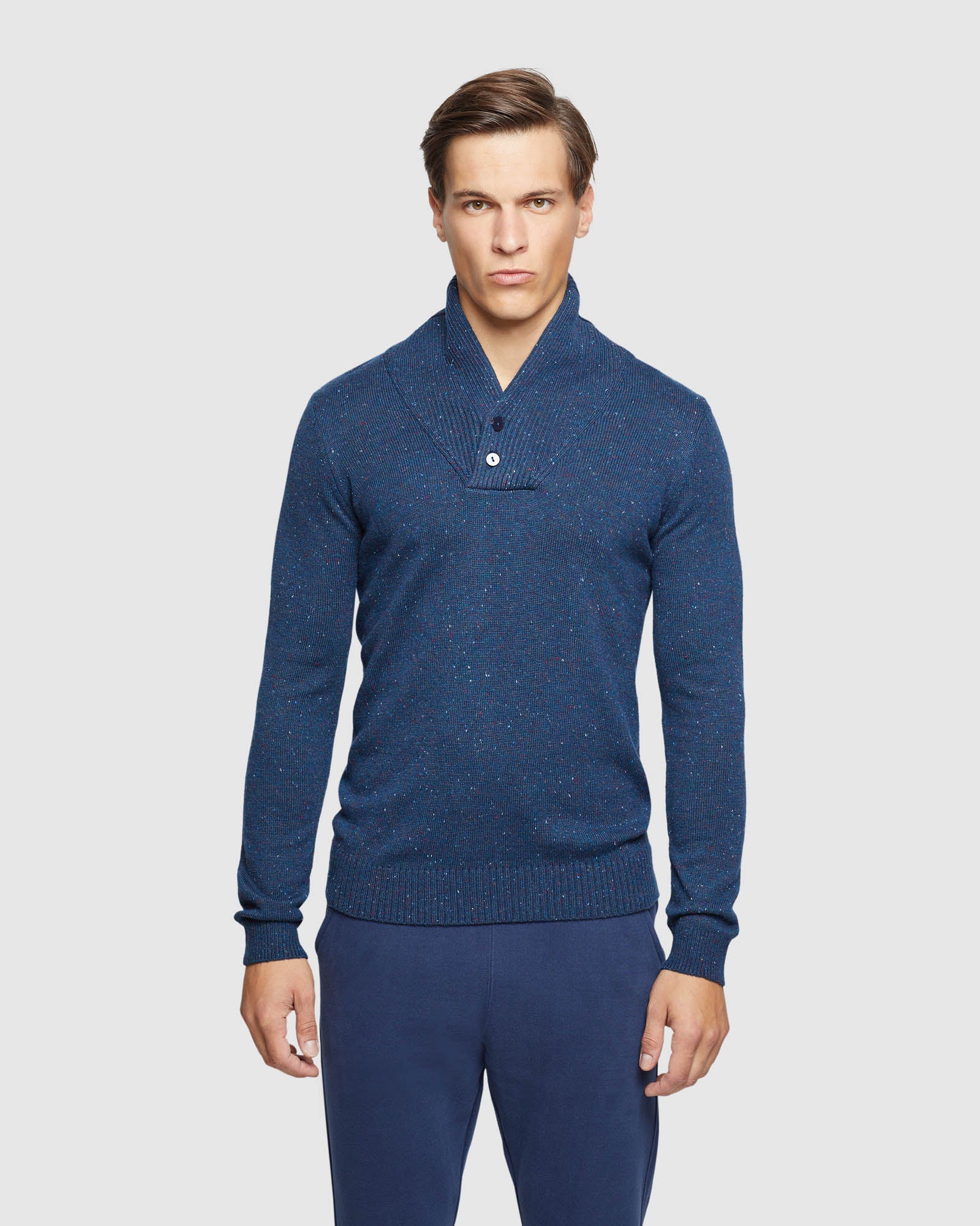 DIGBY DONEGAL SHAWL NECK KNIT