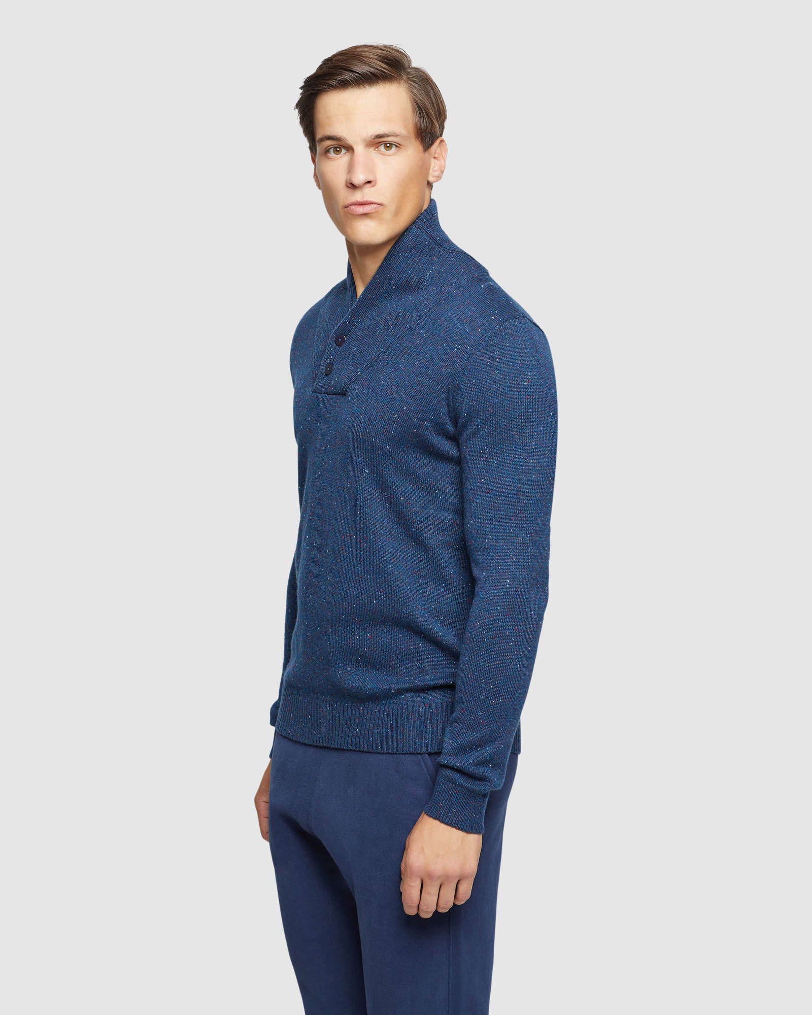 DIGBY DONEGAL SHAWL NECK KNIT