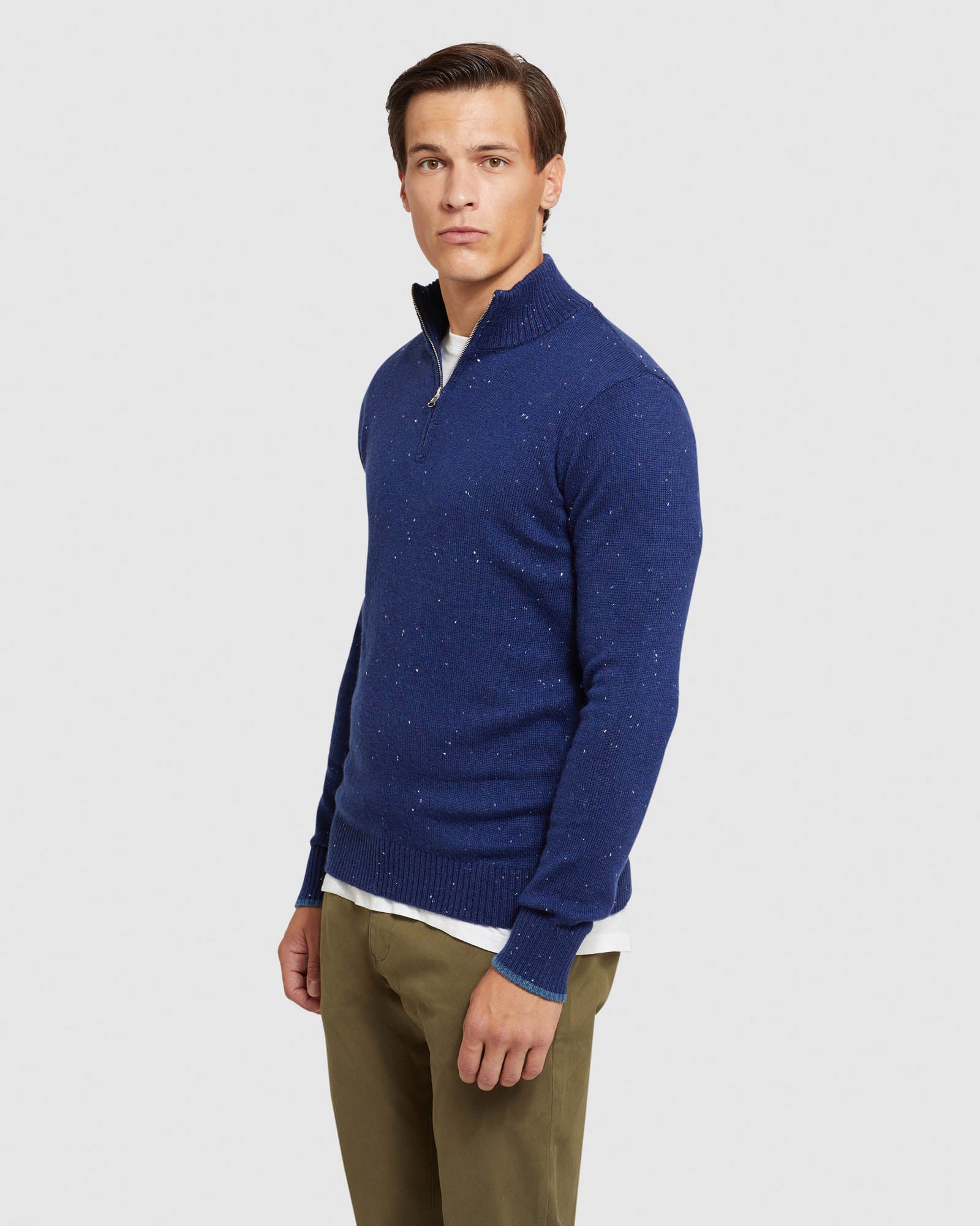 MICKY DONEGAL ZIP COLLAR KNIT