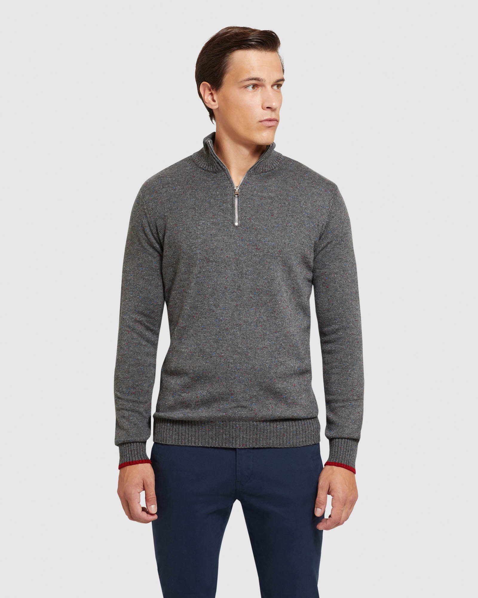 MICKY DONEGAL ZIP COLLAR KNIT