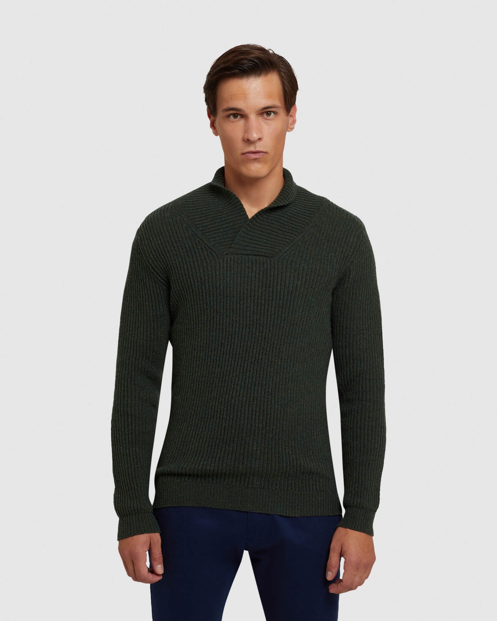 HARVEY SHAWL NECK KNIT