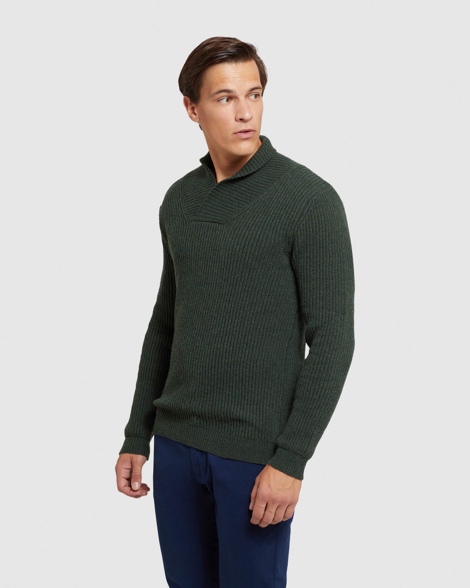 HARVEY SHAWL NECK KNIT