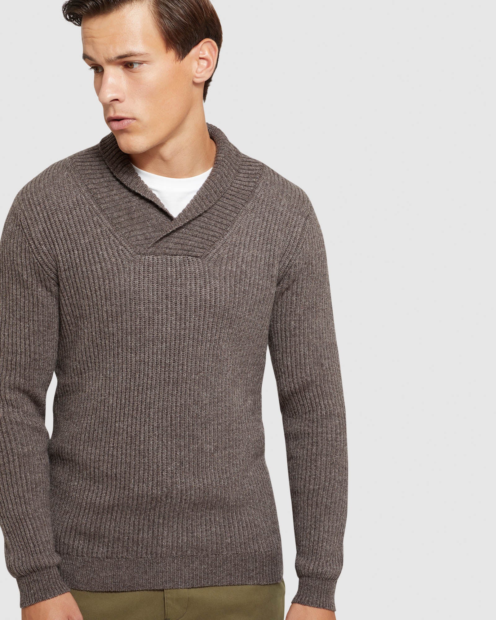 HARVEY SHAWL NECK KNIT