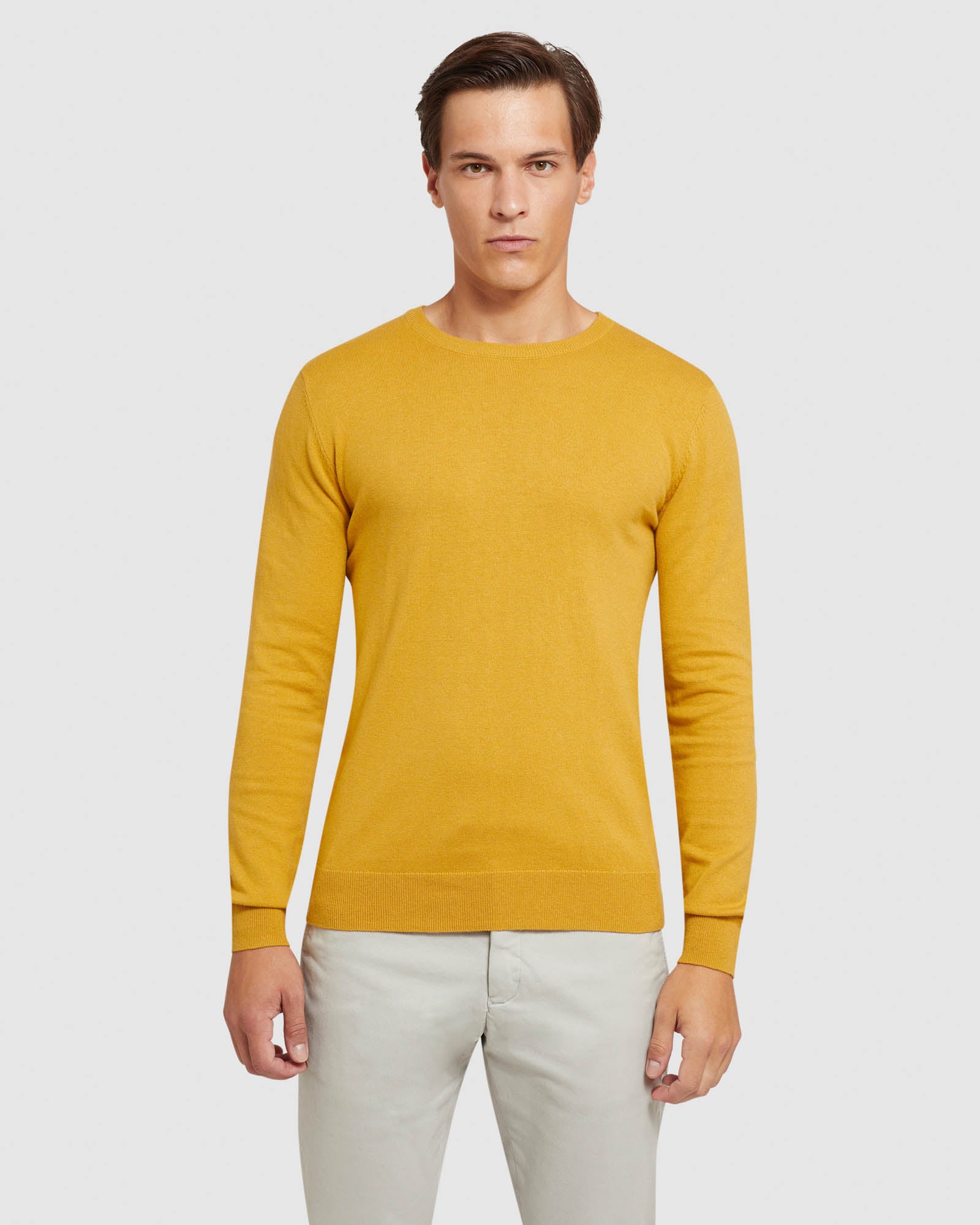 CREW NECK COTTON CASHMERE PULLOVER