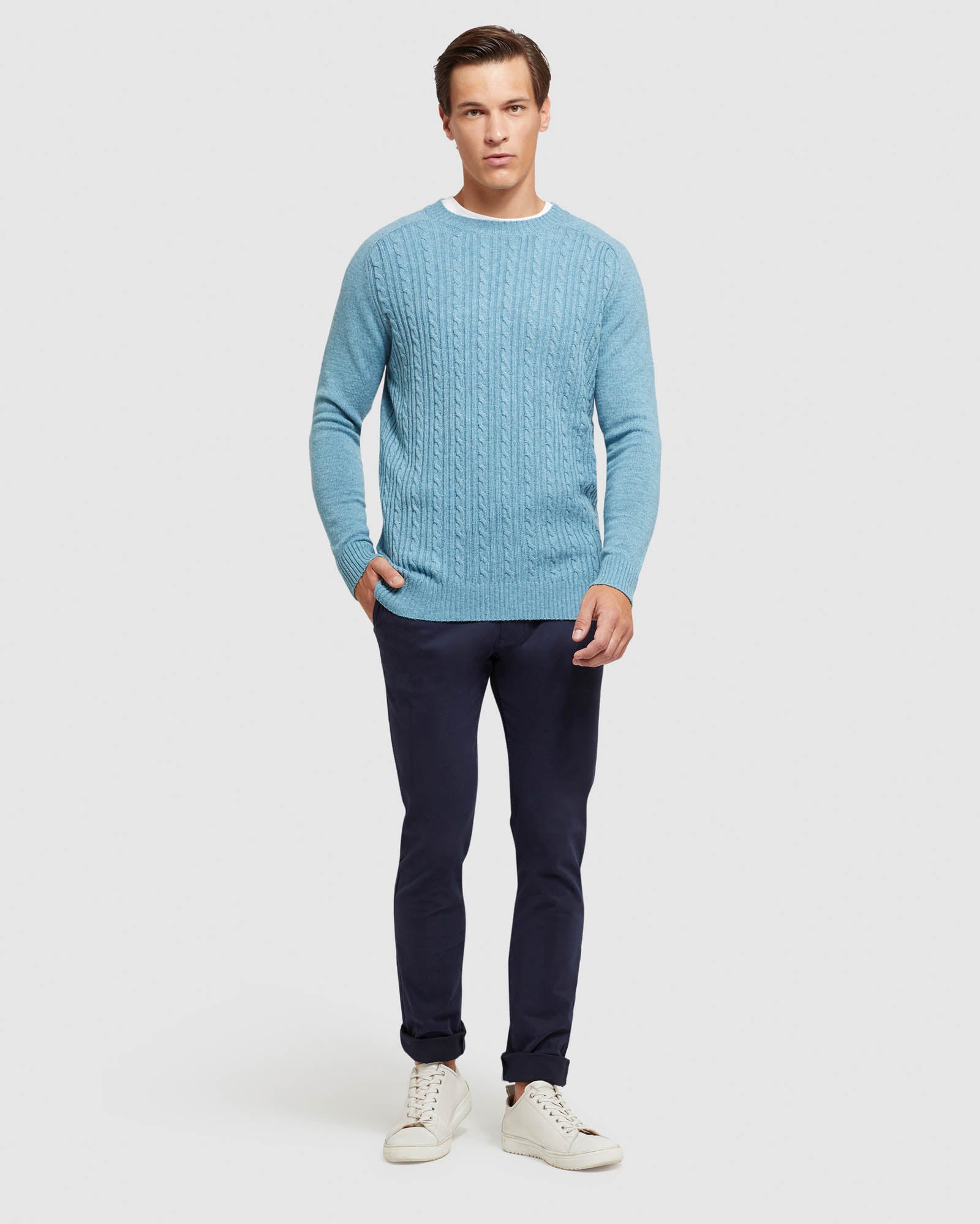 ASHBY WOOL BLEND CABLE KNIT