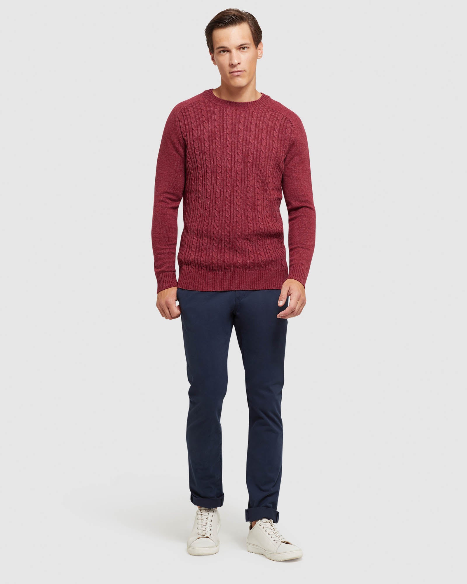 ASHBY WOOL BLEND CABLE KNIT