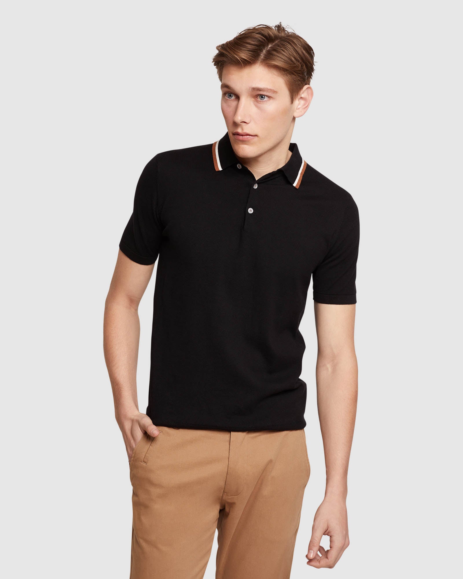 NEWTON KNITTED COTTON POLO