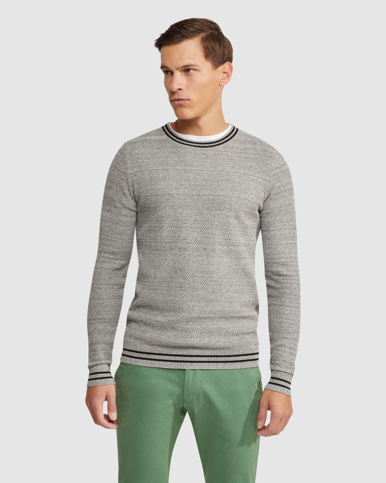 JACK TEXTURED COTTON TIPPING KNIT