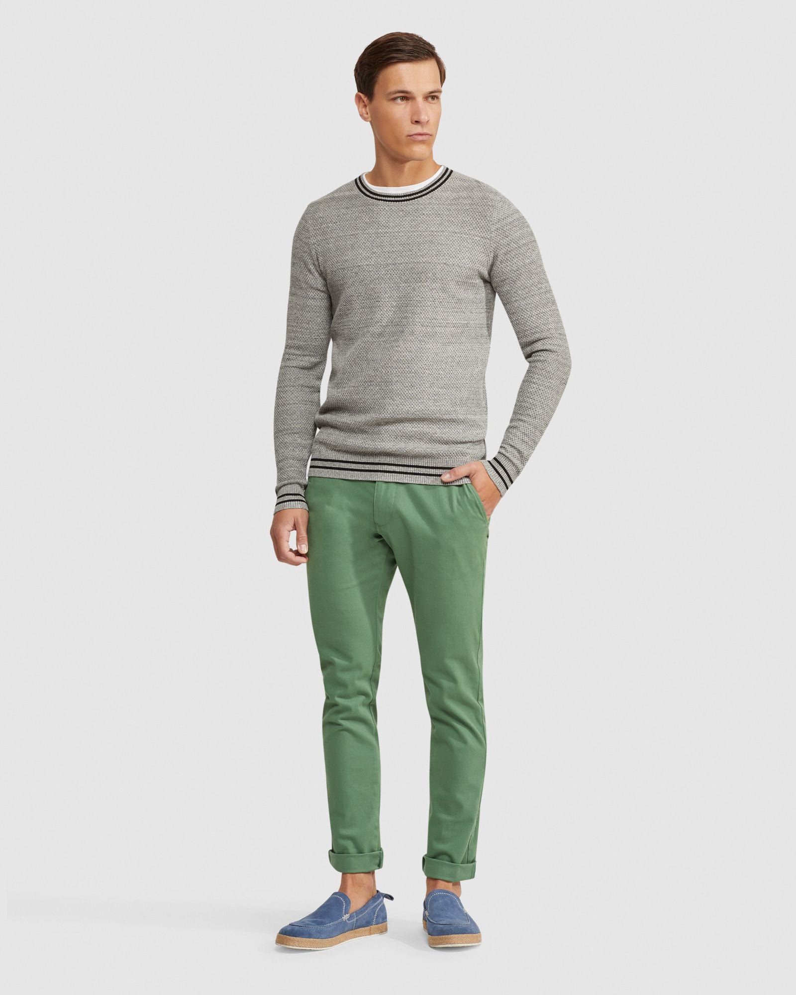 JACK TEXTURED COTTON TIPPING KNIT