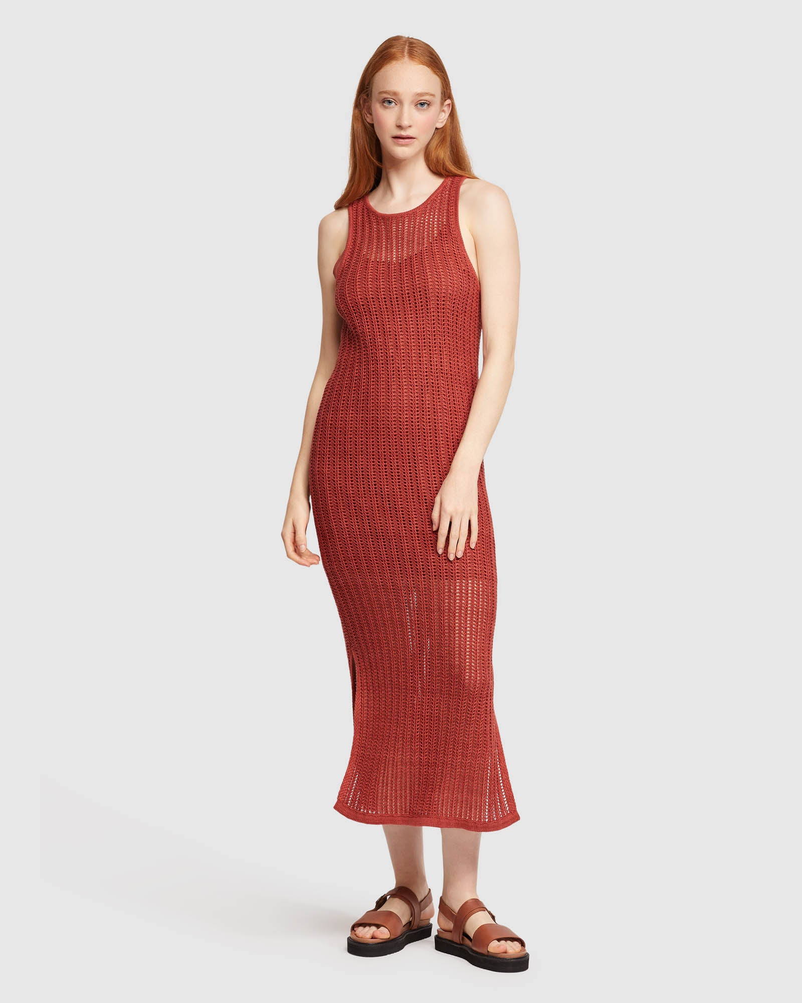 KATHERINE KNIT DRESS WITH SLIP