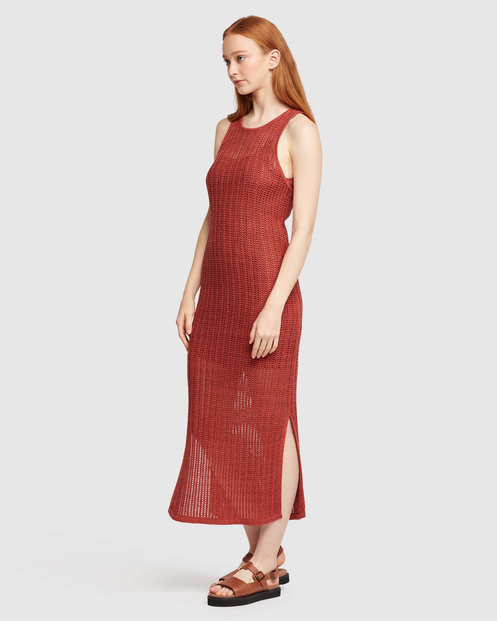 KATHERINE KNIT DRESS WITH SLIP