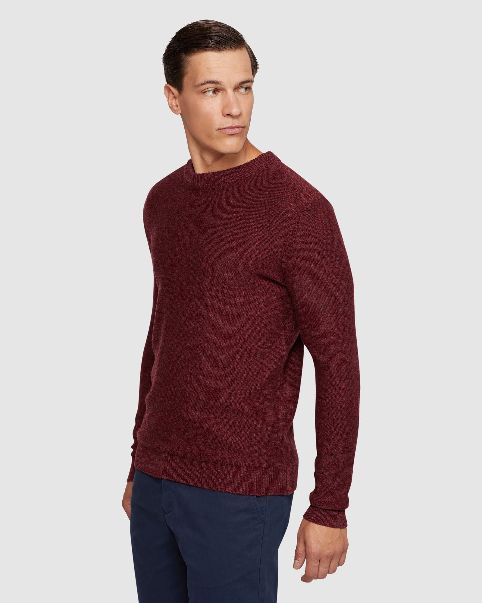 LEON CREW NECK WOOL RICH PULLOVER