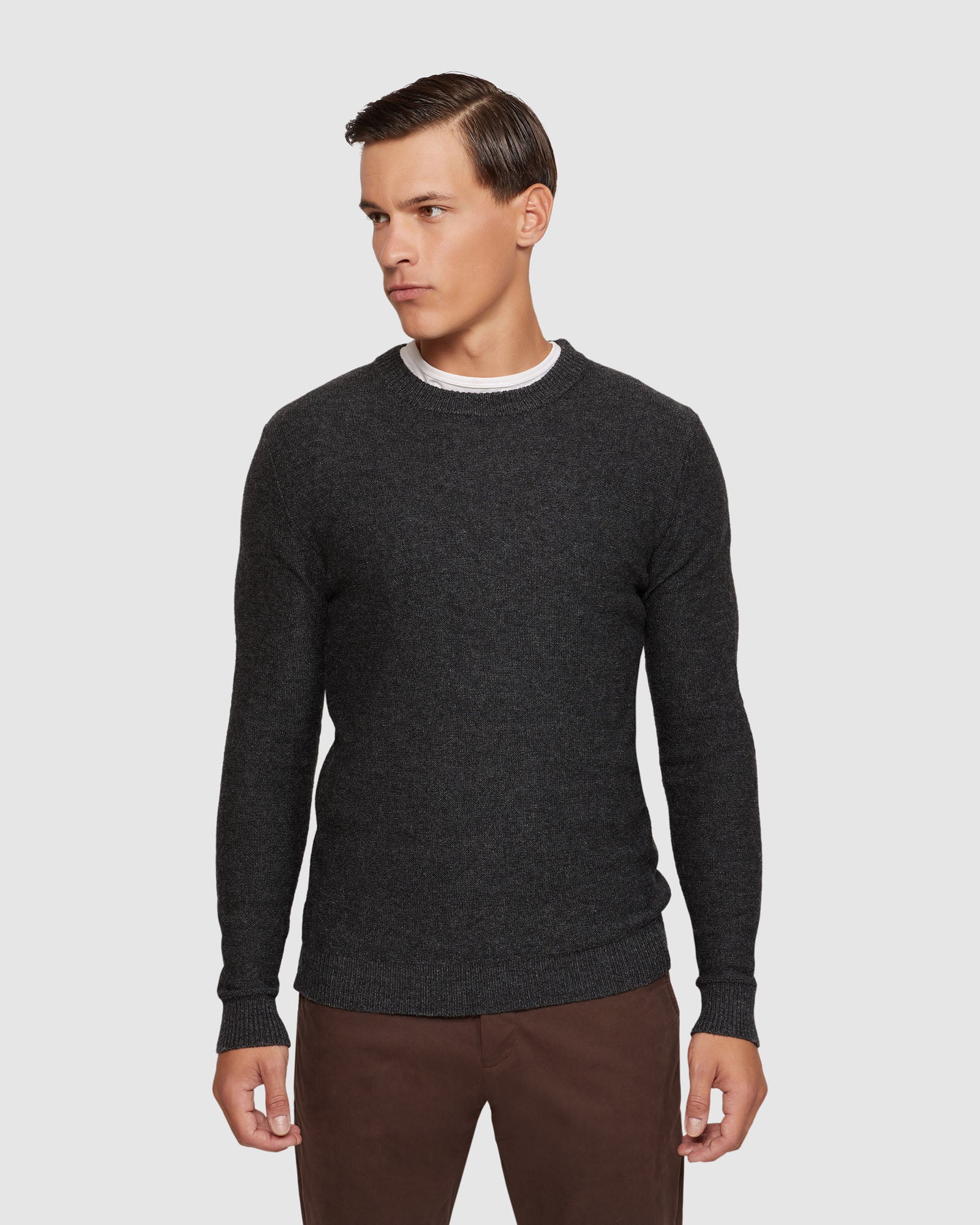 LEON CREW NECK WOOL RICH PULLOVER