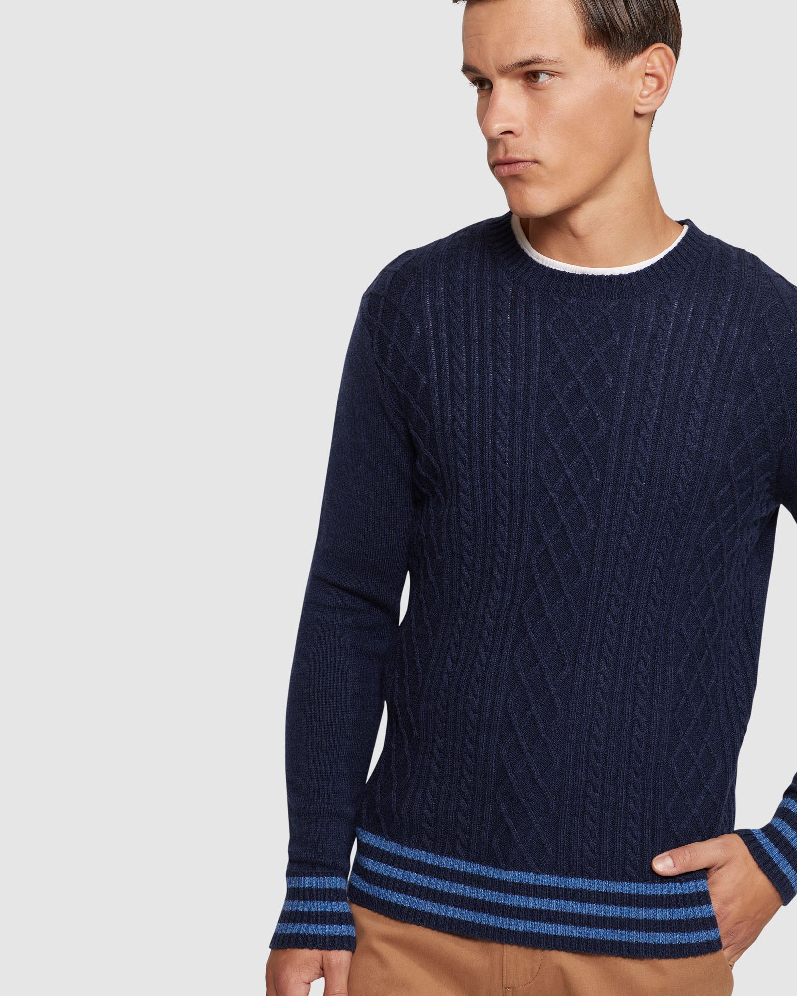 MATTEO CABLE KNIT PULLOVER