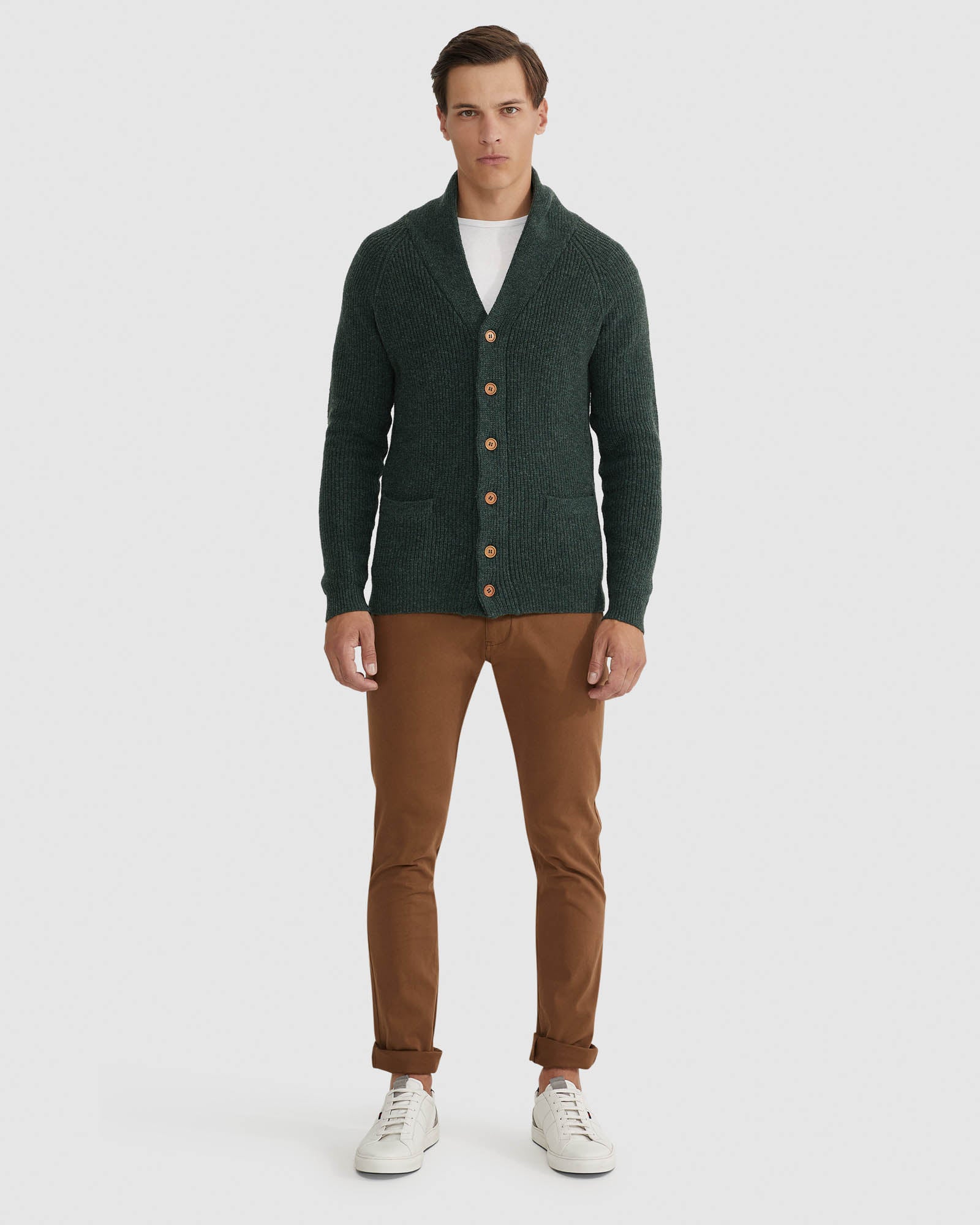 OSCAR WOOL RICH KNIT CARDIGAN