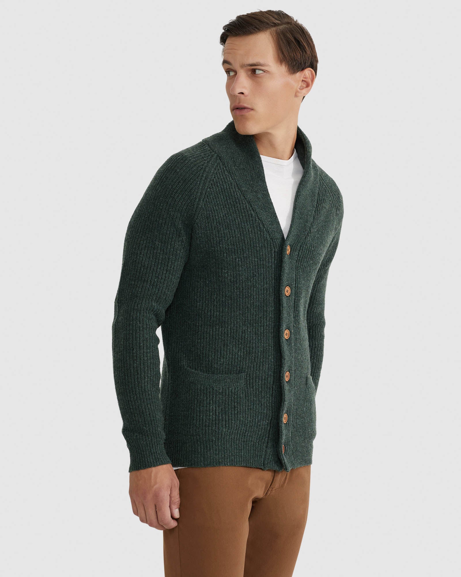 OSCAR WOOL RICH KNIT CARDIGAN