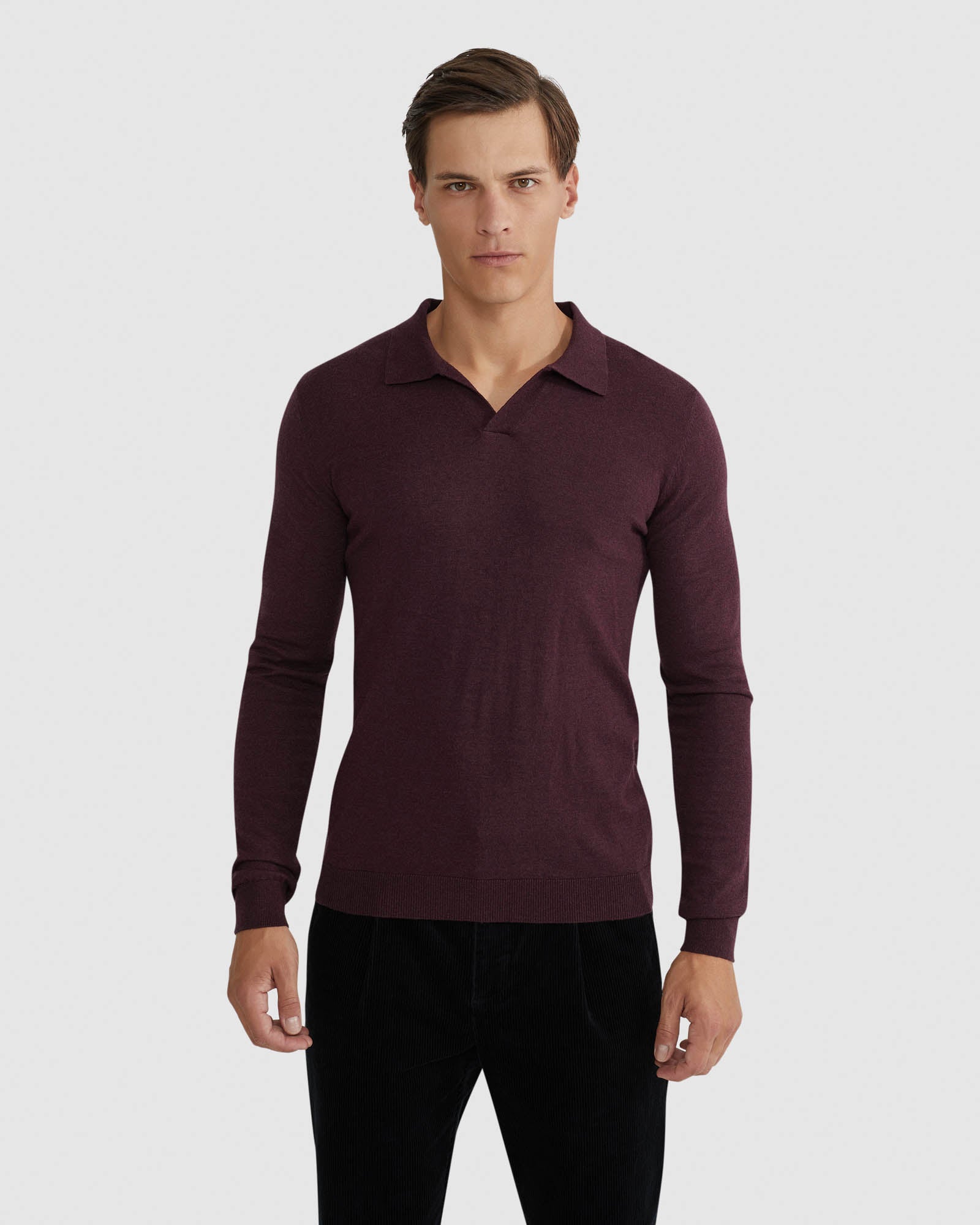 BLAIR V-NECK POLO SWEATER