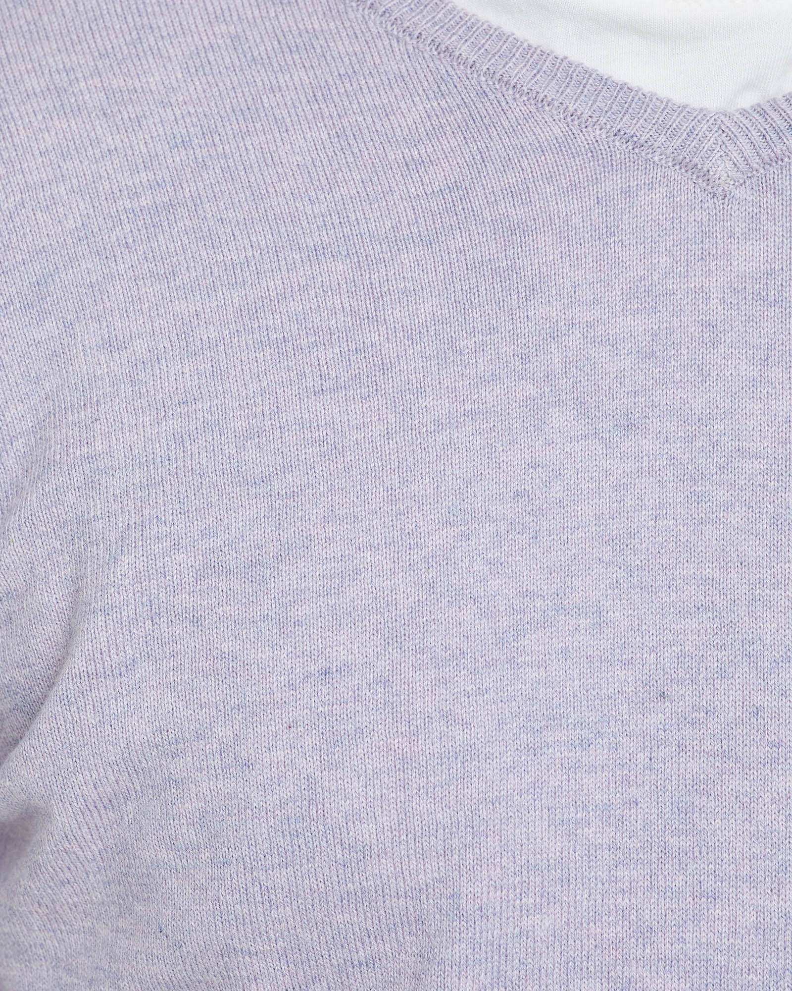 COTTON CASHMERE V-NECK PULLOVER