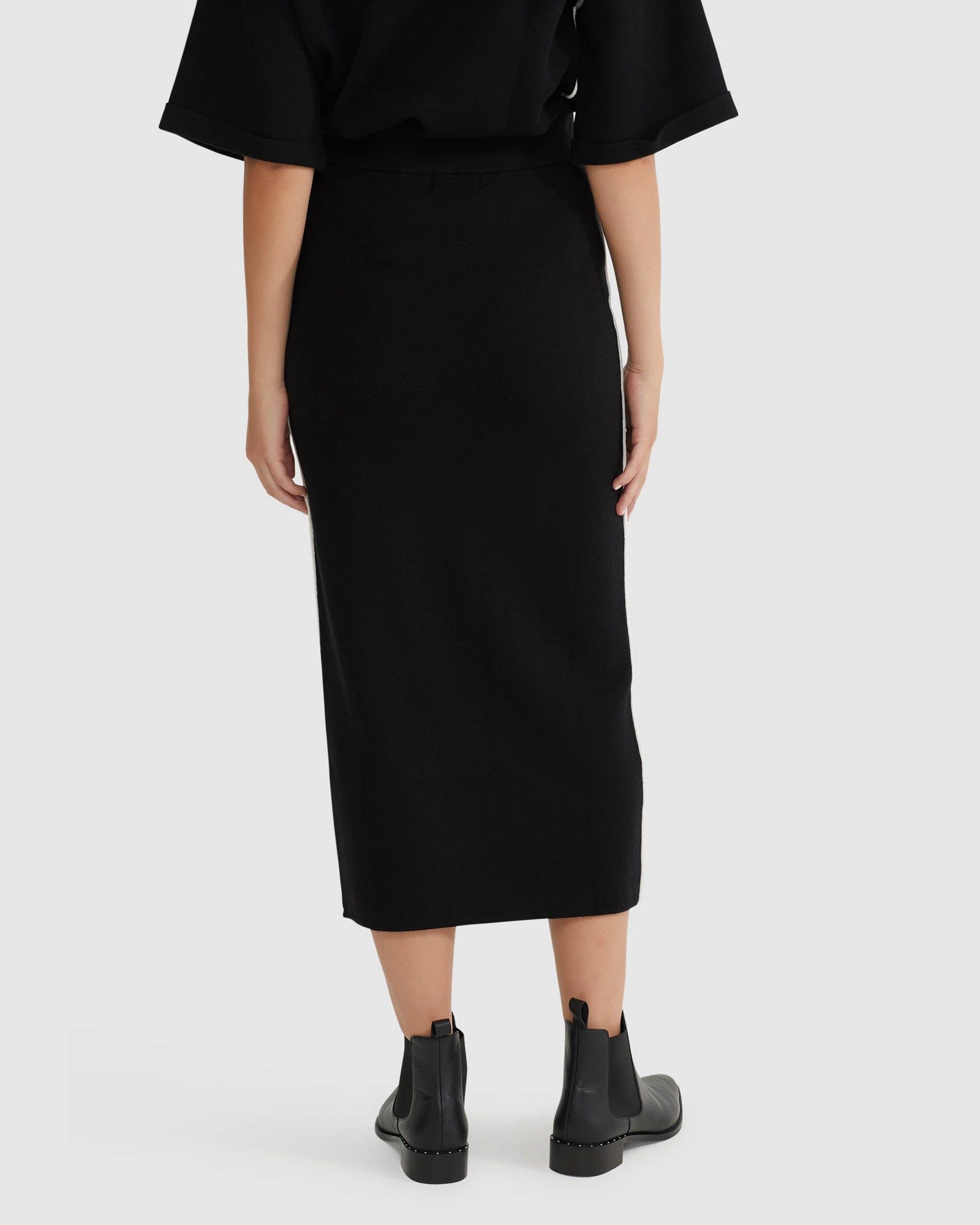 BIRDIE TRIM MIDI SKIRT