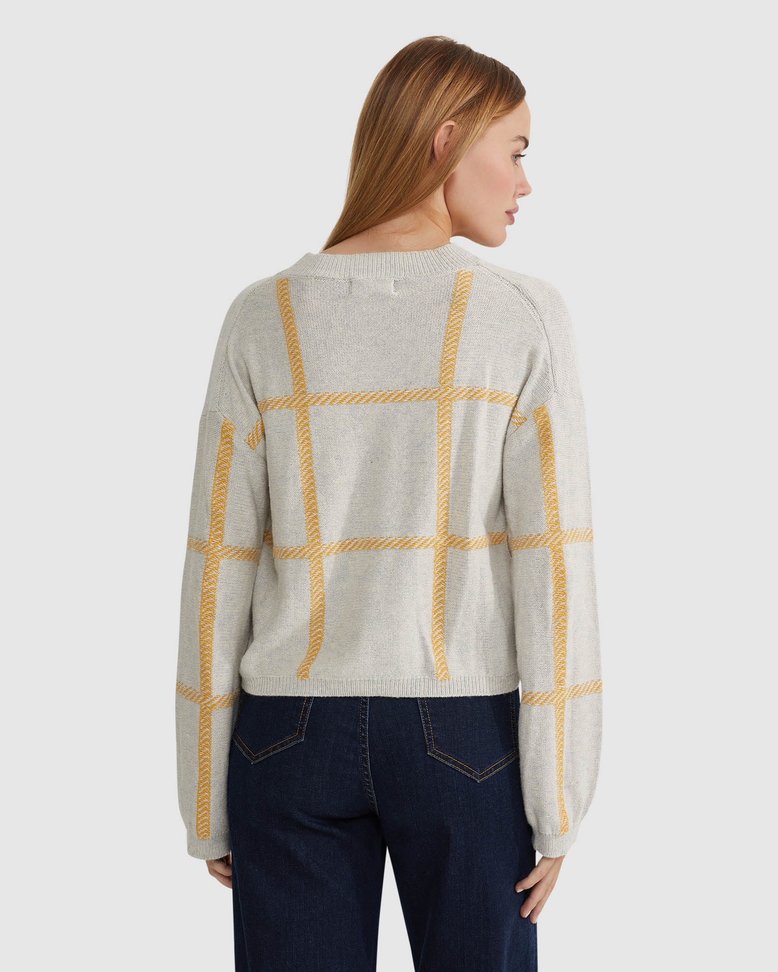 PEGGY GRAPHIC CREW NECK KNIT TOP