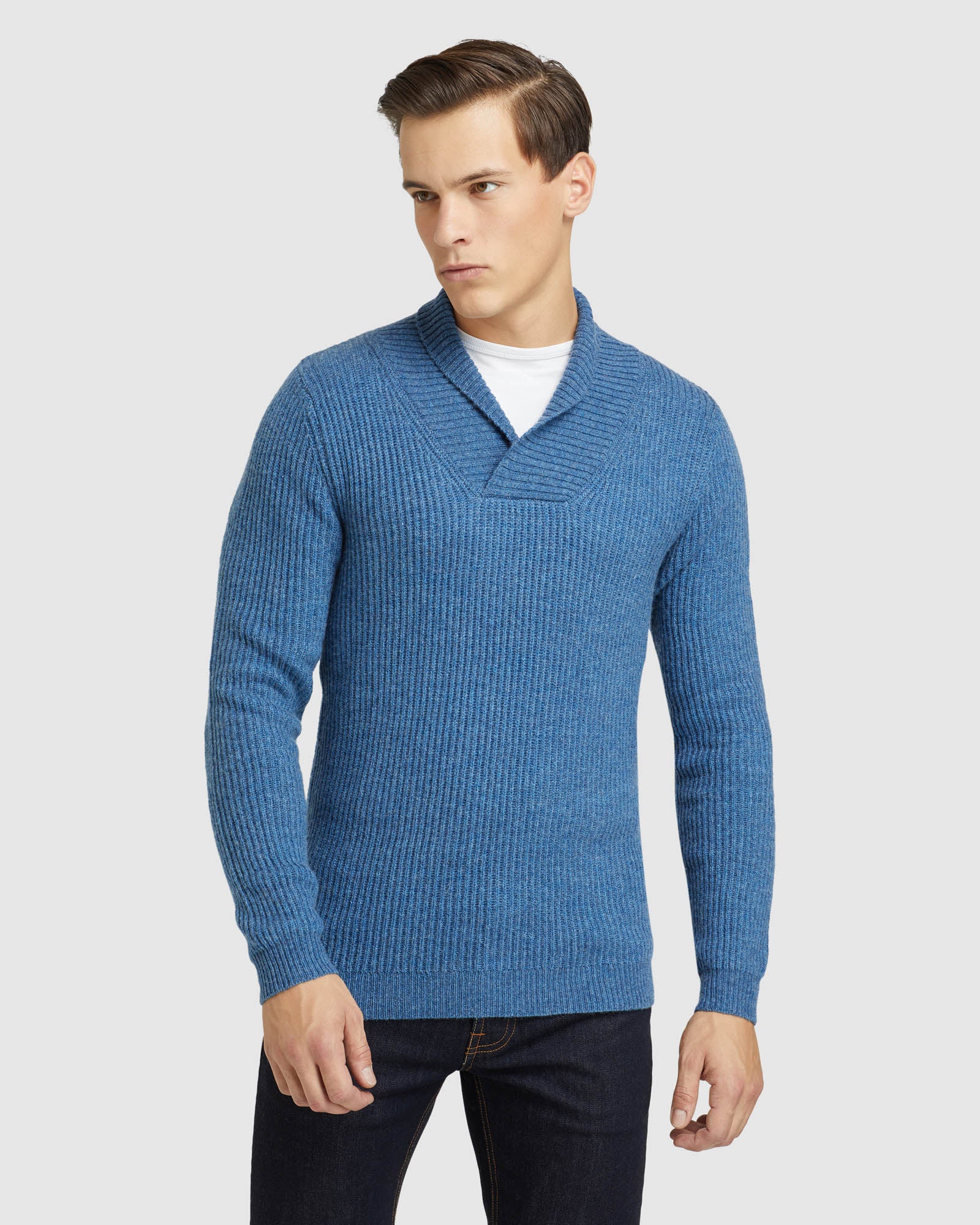 HARVEY SHAWL NECK KNIT