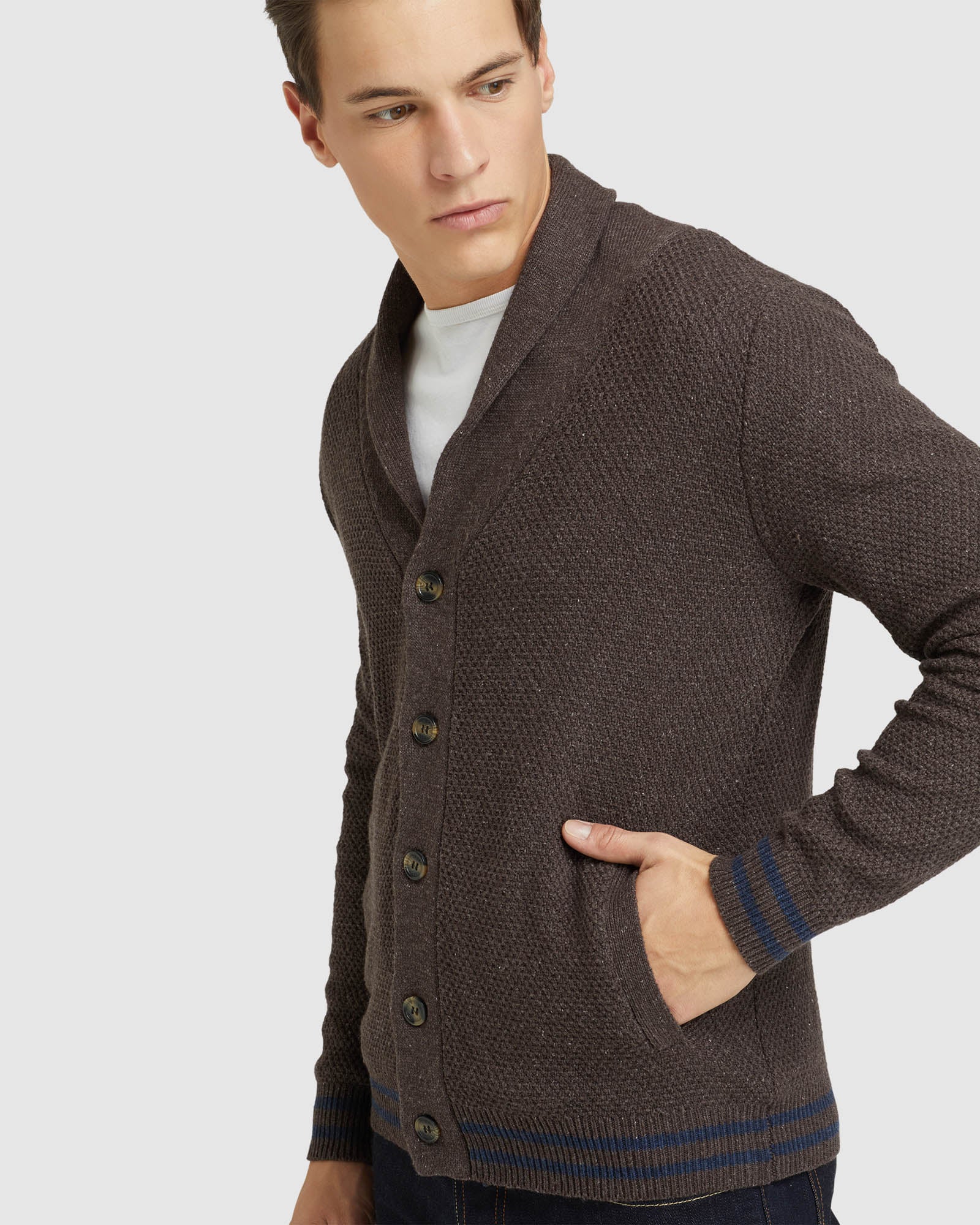 JORDAN SHAWL NECK CARDIGAN