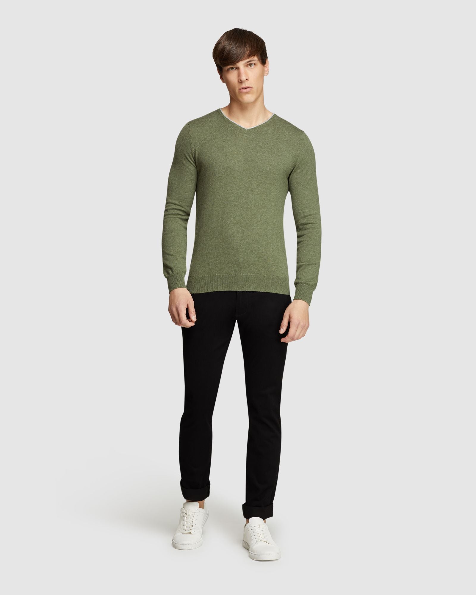 PERRY TIPPING V-NECK CASHMERE BLEND