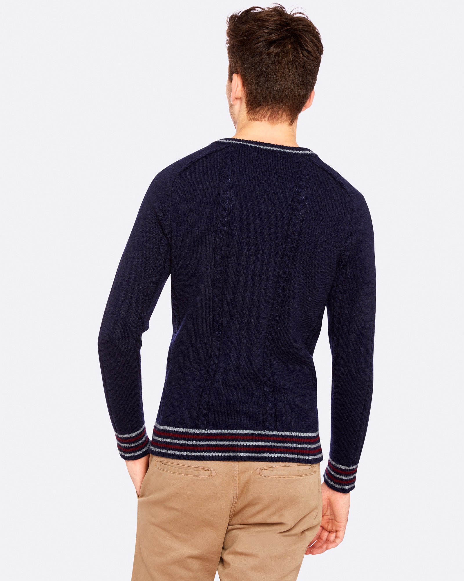 EMMET CABLE V-NECK KNIT