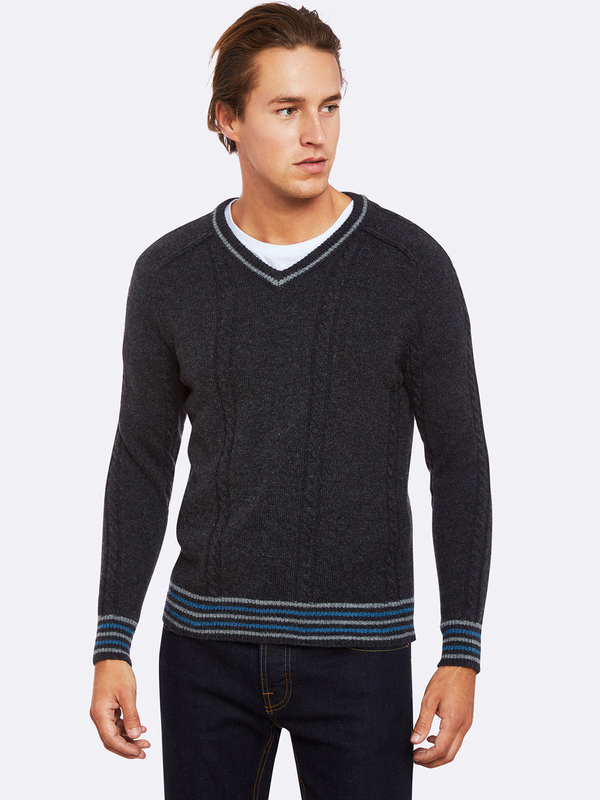 EMMET CABLE V-NECK KNIT