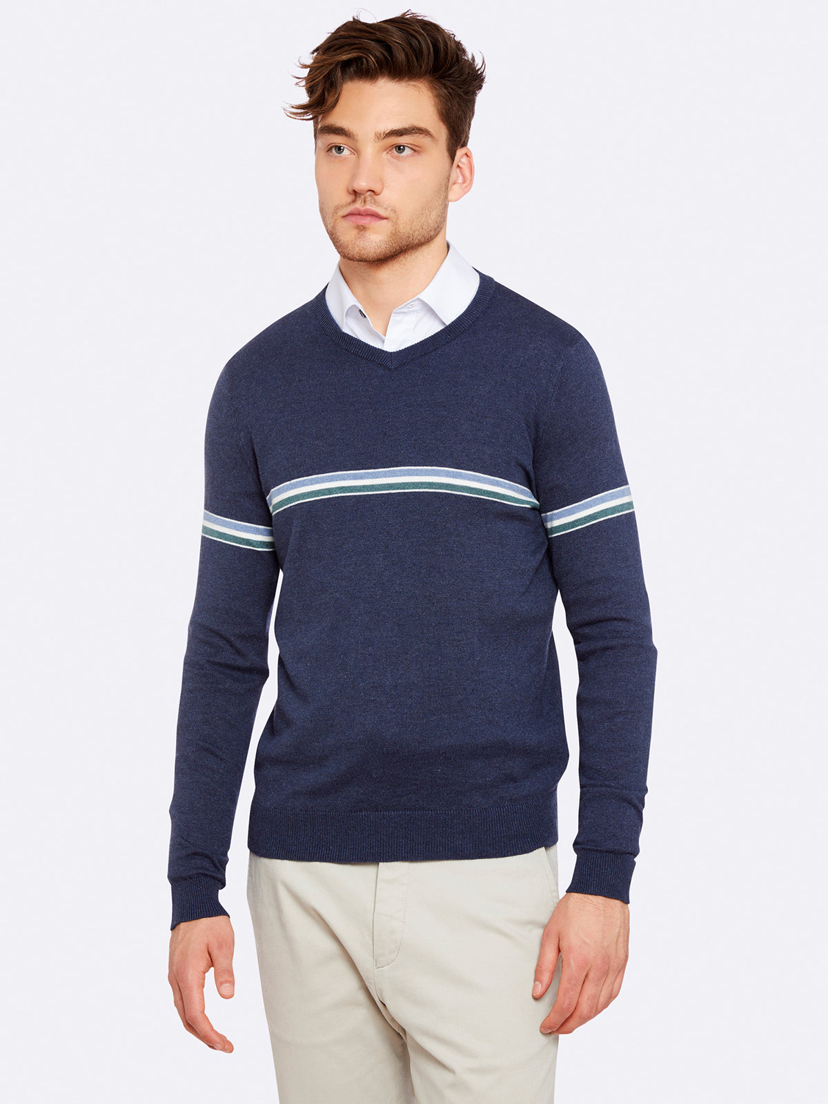 FINN STRIPE DETAIL KNIT